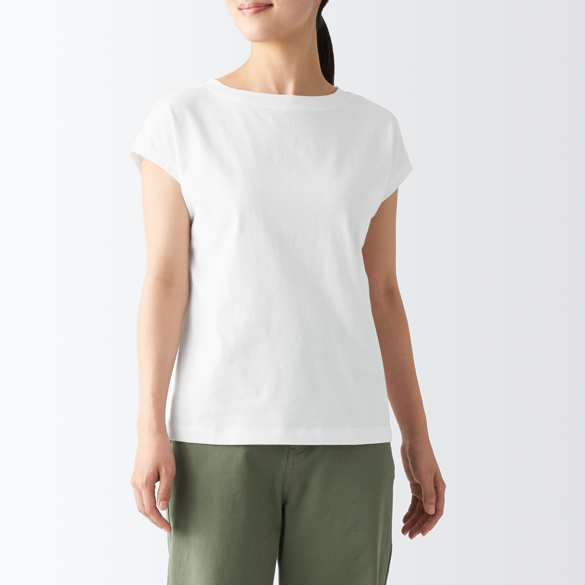 天竺編みフレンチスリーブＴシャツ