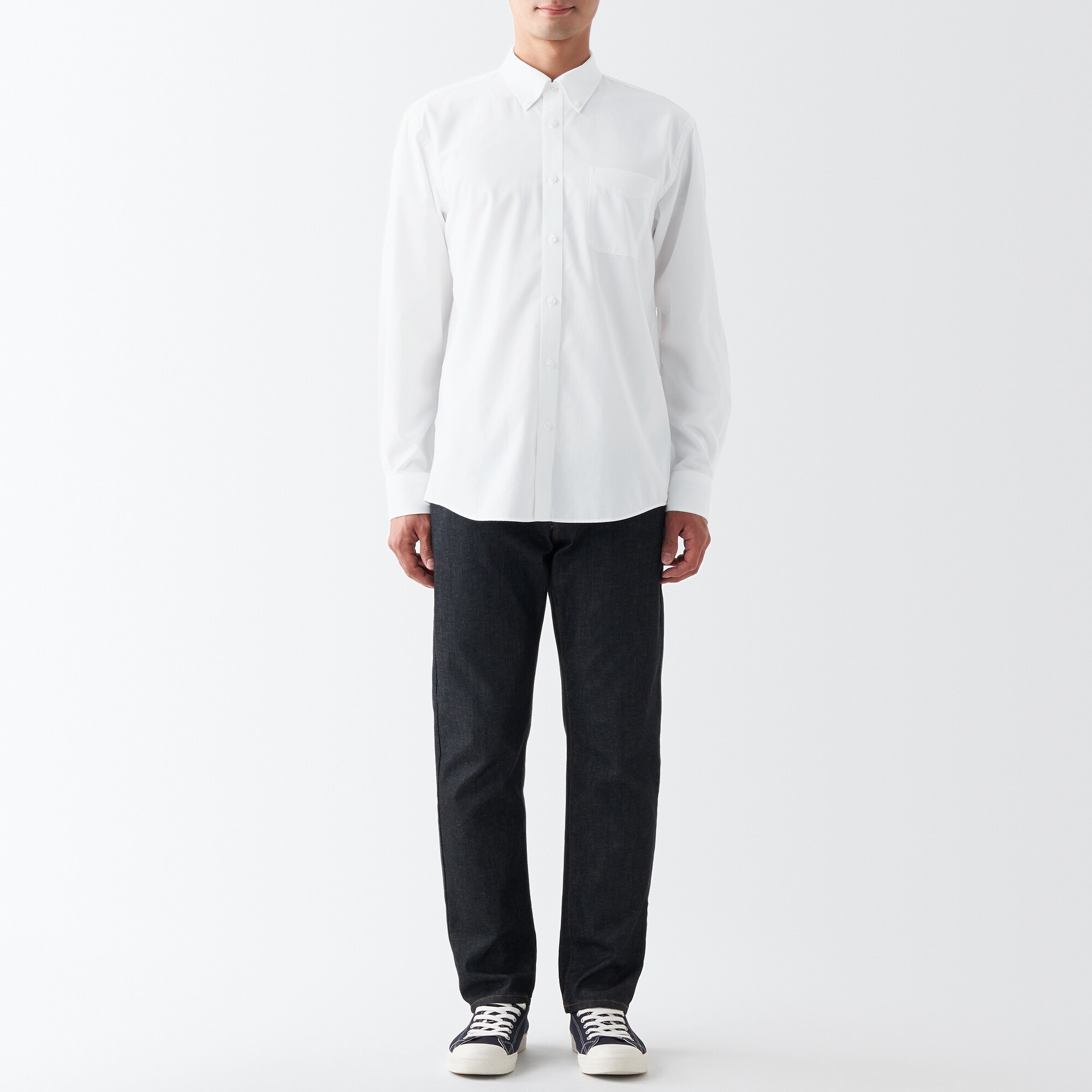 シワになりにくいボタンダウン長袖シャツ（数量限定）