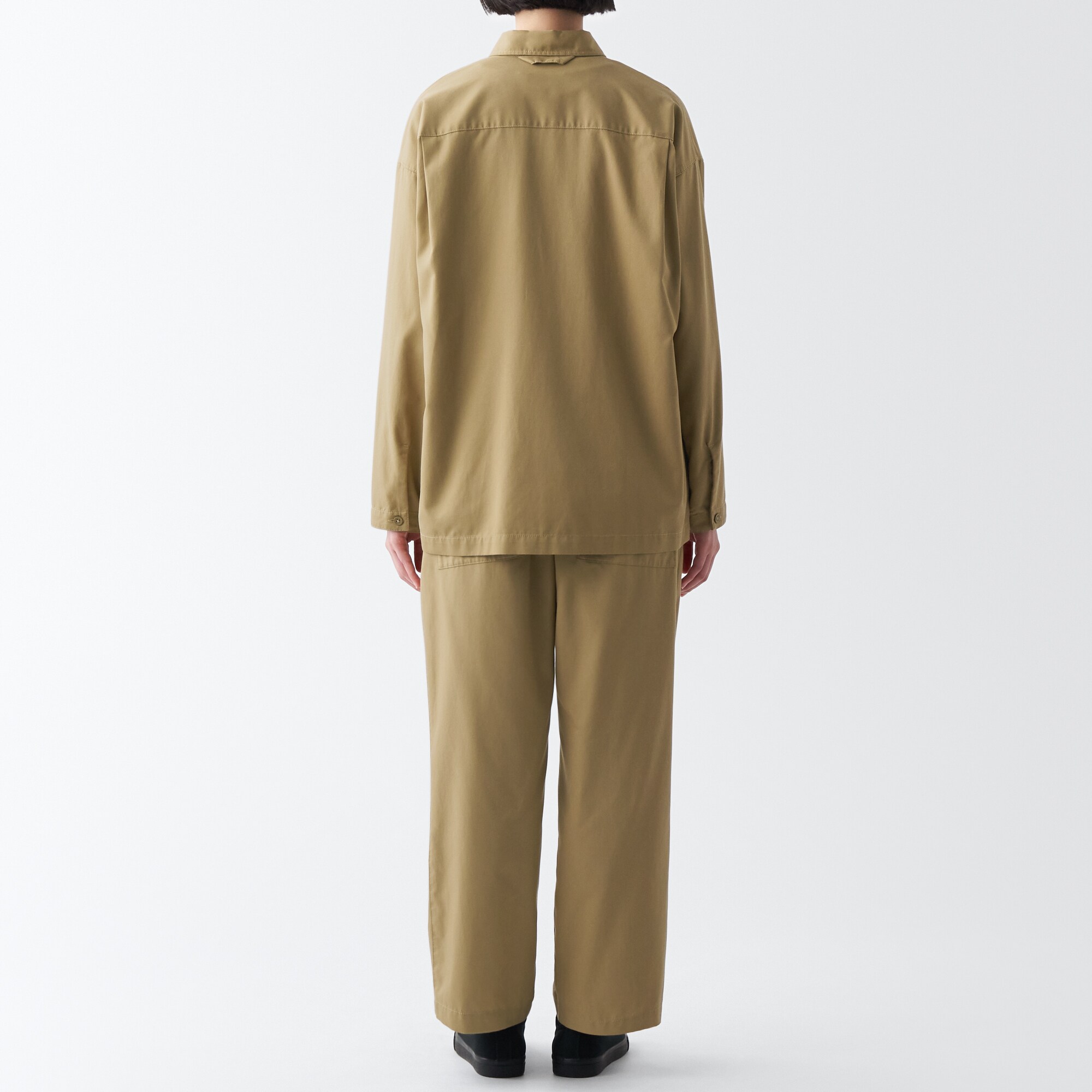 洗いざらしリヨセル混イージーパンツ