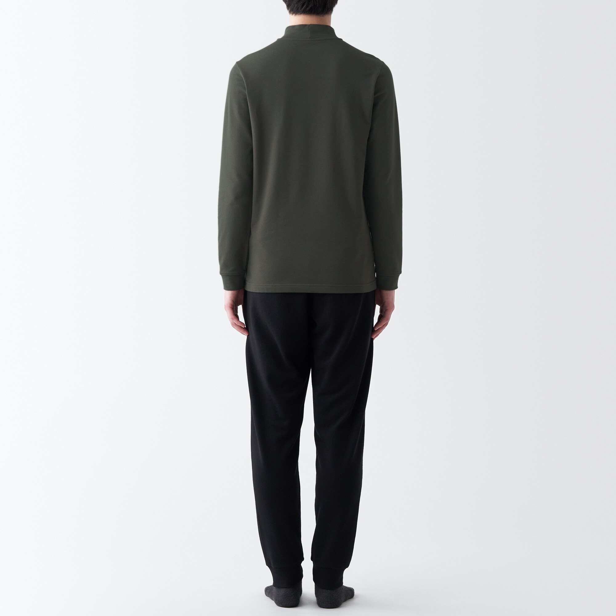 あったか綿　厚手　ハイネック長袖Ｔシャツ