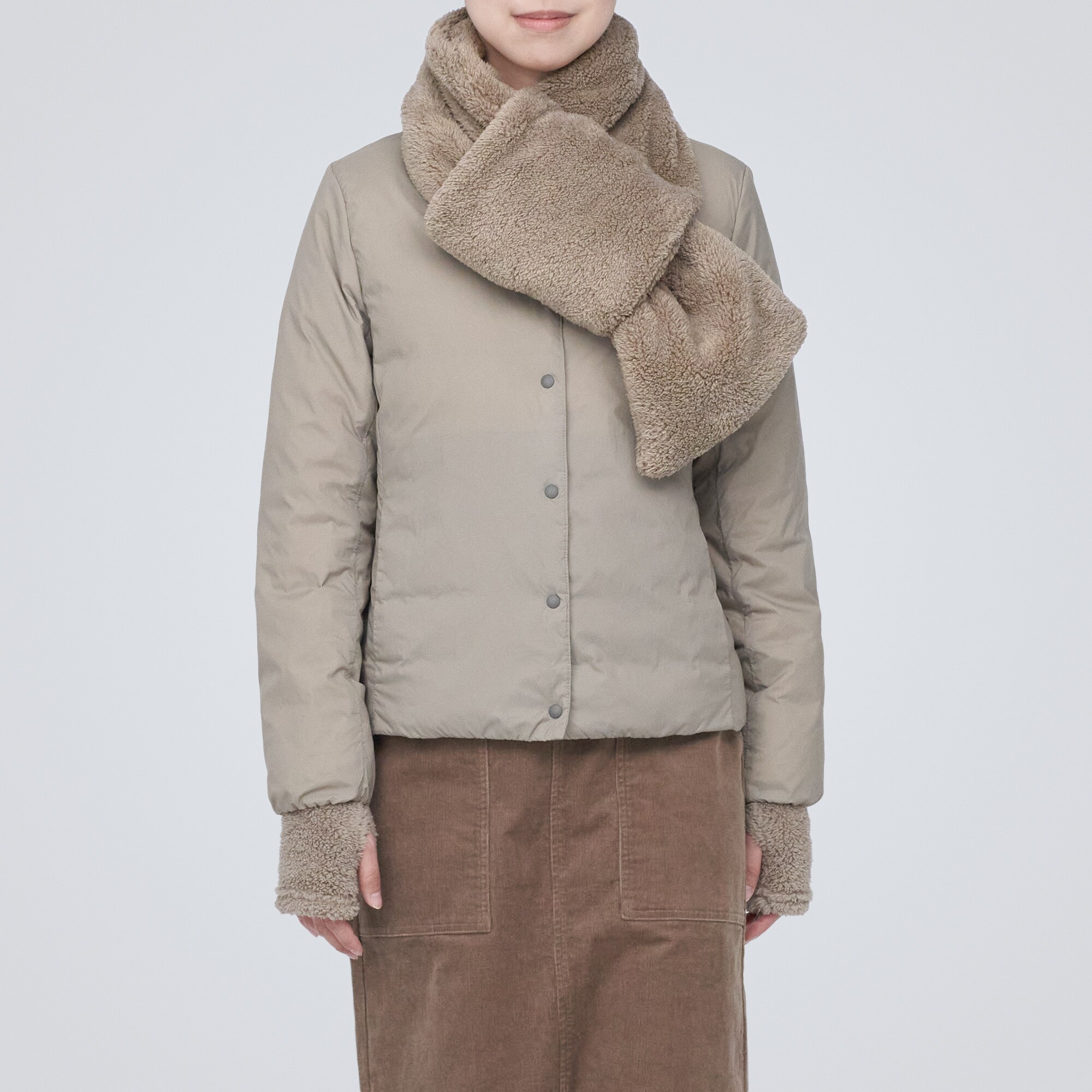 再生ポリエステル　ボアフリース　ハンドウォーマー