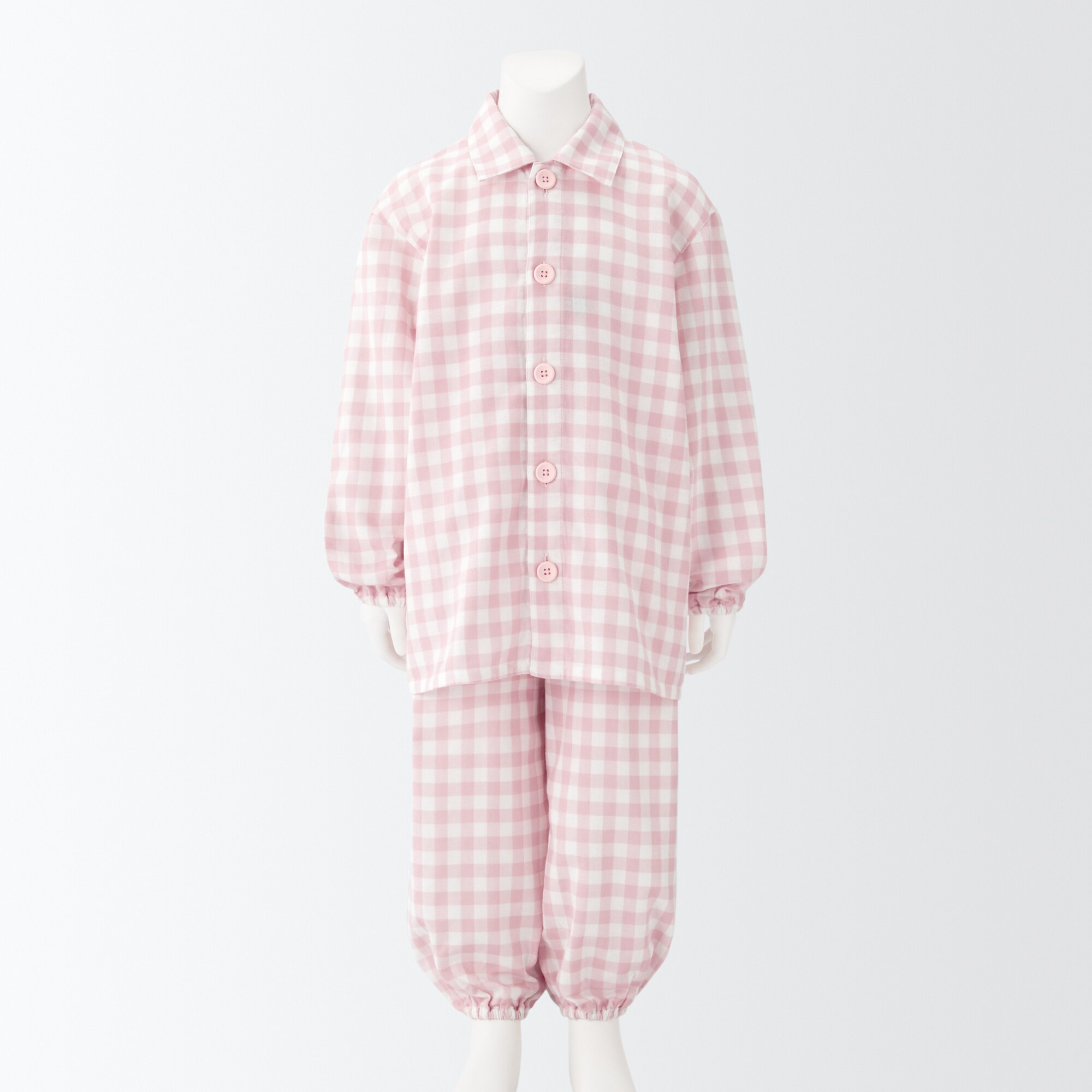 脇に縫い目のない　二重ガーゼパジャマ（キッズ）