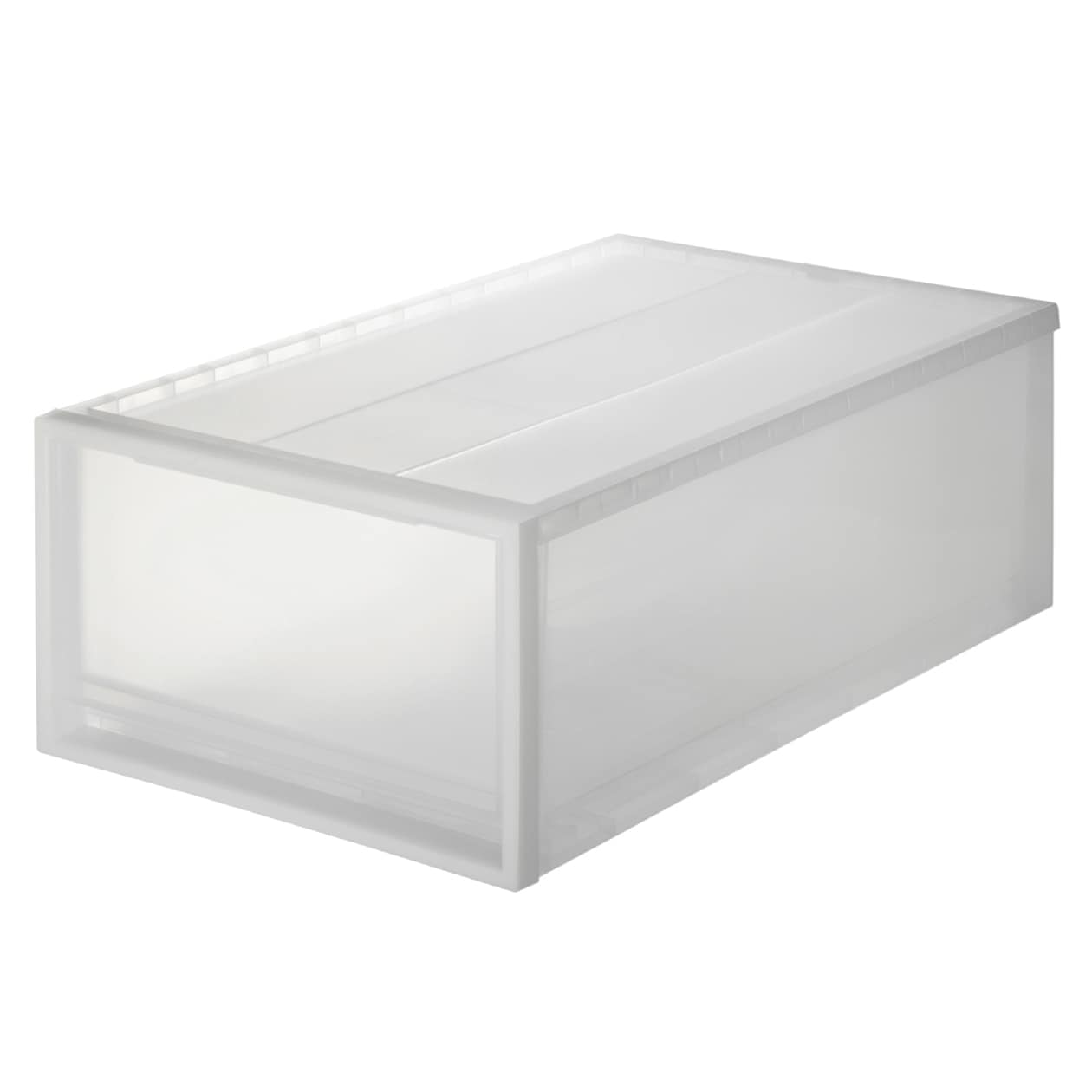 【宅送】ＰＰ衣装ケース引出式・大　約幅４０×奥行６５×高さ２４ｃｍ