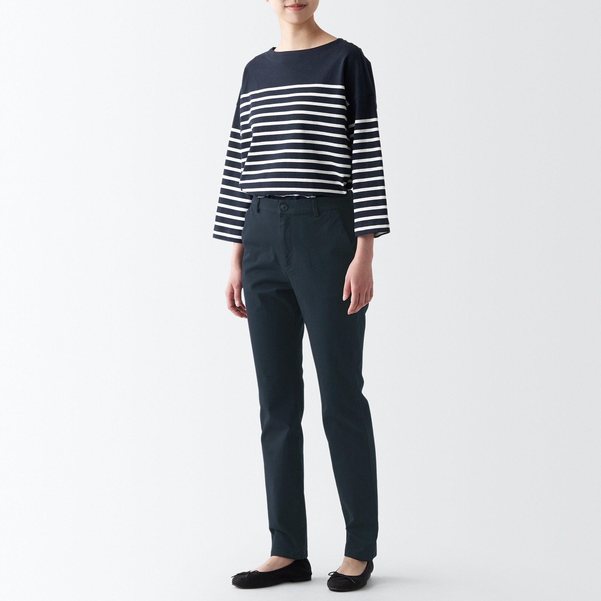 【スリム】縦横ストレッチチノスリムテーパードパンツ（股下７５ｃｍ）