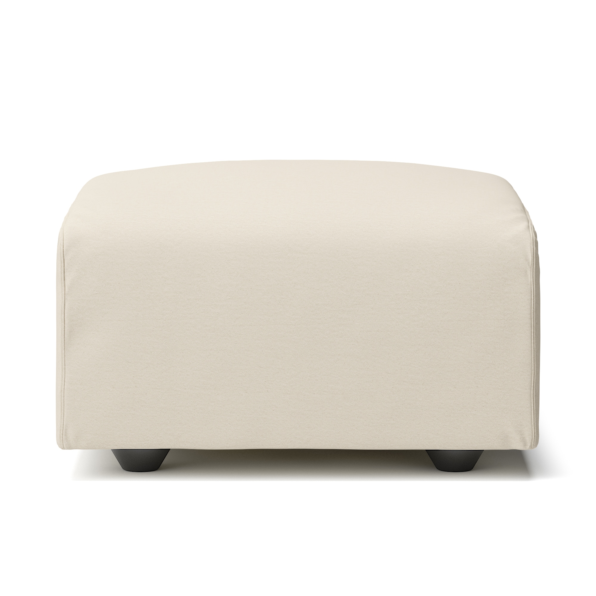 【カバー】洗いざらしの綿帆布ユニットソファオットマン・小用カバー／生成
