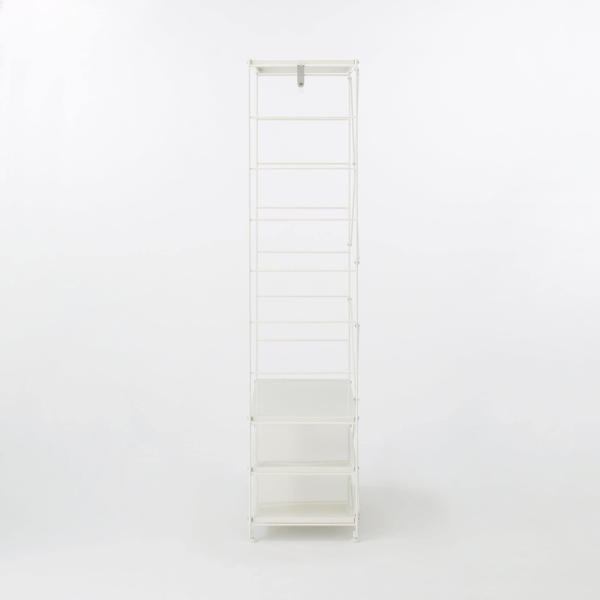 【数量限定】スチールユニットシェルフ　ワードローブセット　ライトグレー