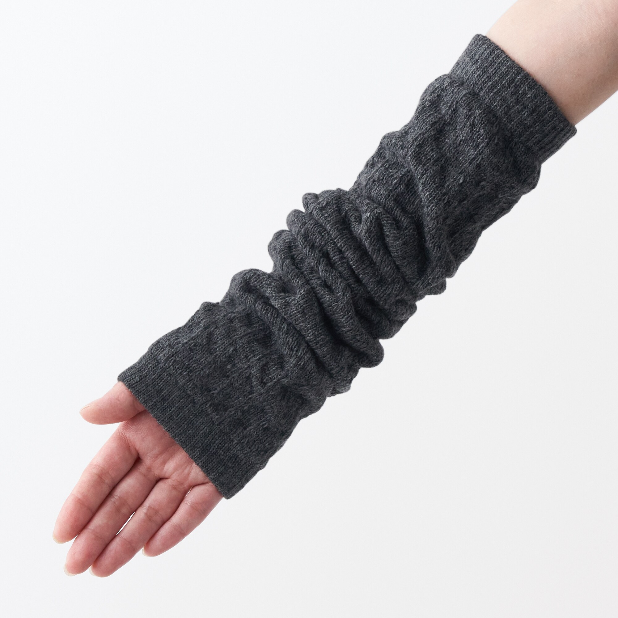 ヤク混　手にも使える　レッグウォーマー