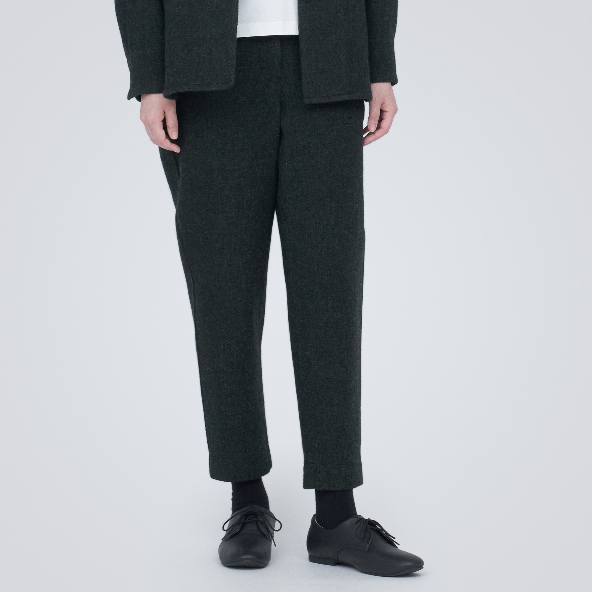 再生ウール混二重織りパンツ（婦人）