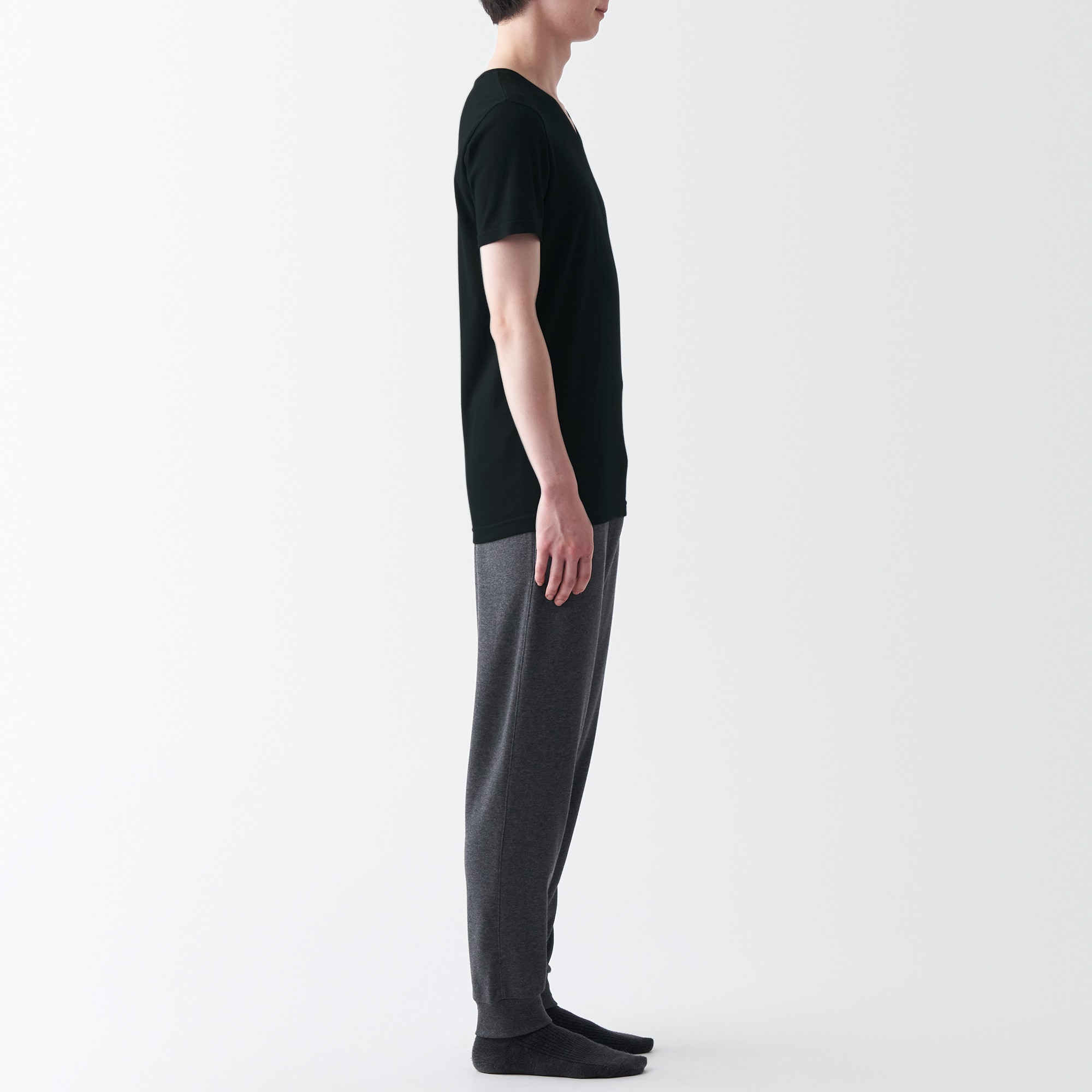 あったか綿　Ｖネック半袖Ｔシャツ