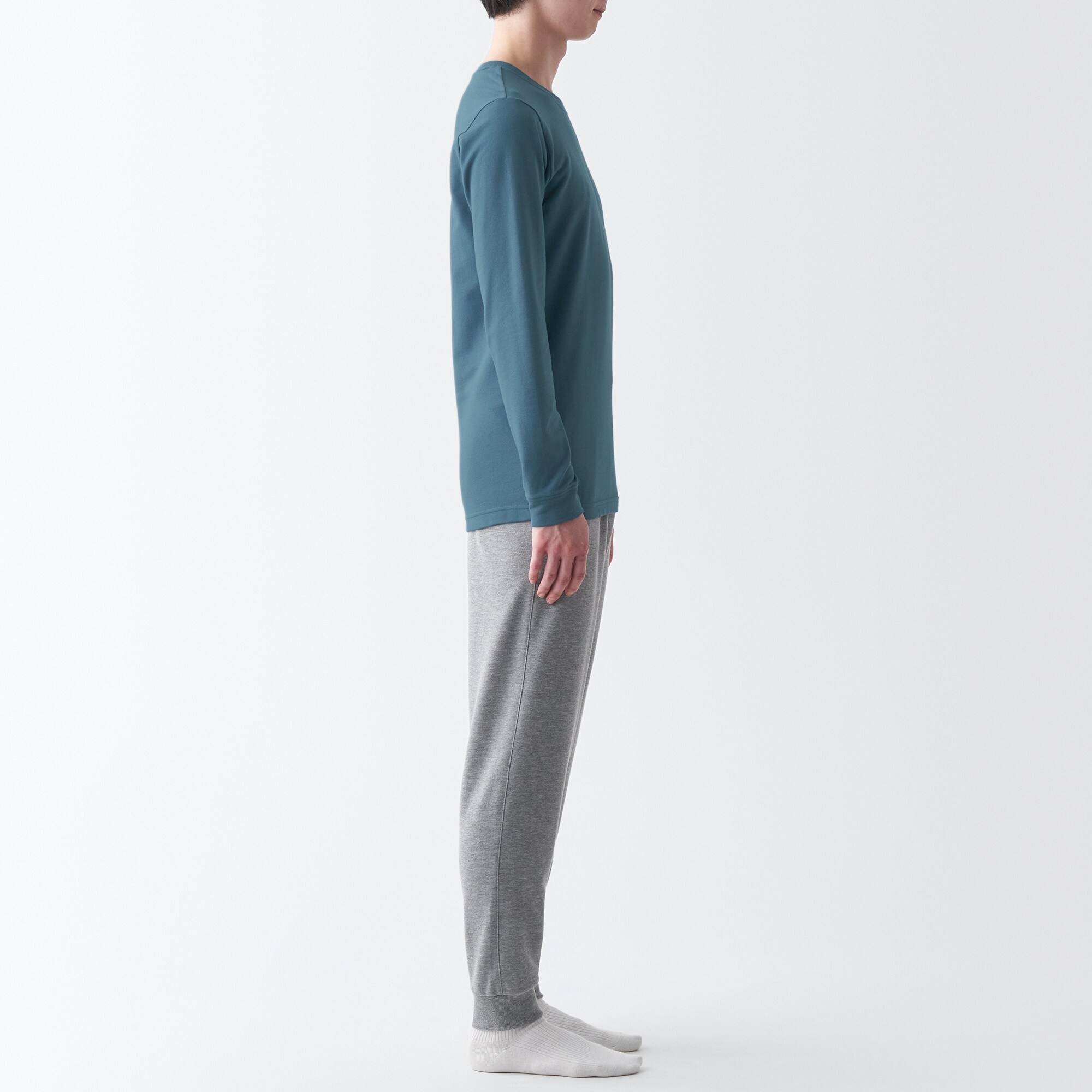 あったか綿　厚手　クルーネック長袖Ｔシャツ