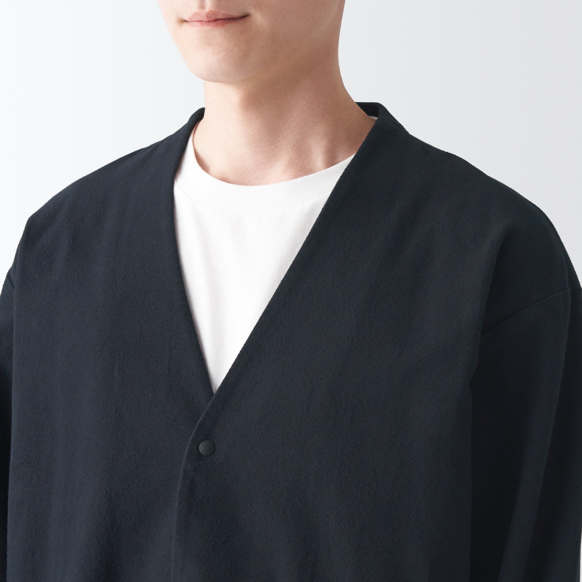 両面起毛フランネルカーディガン