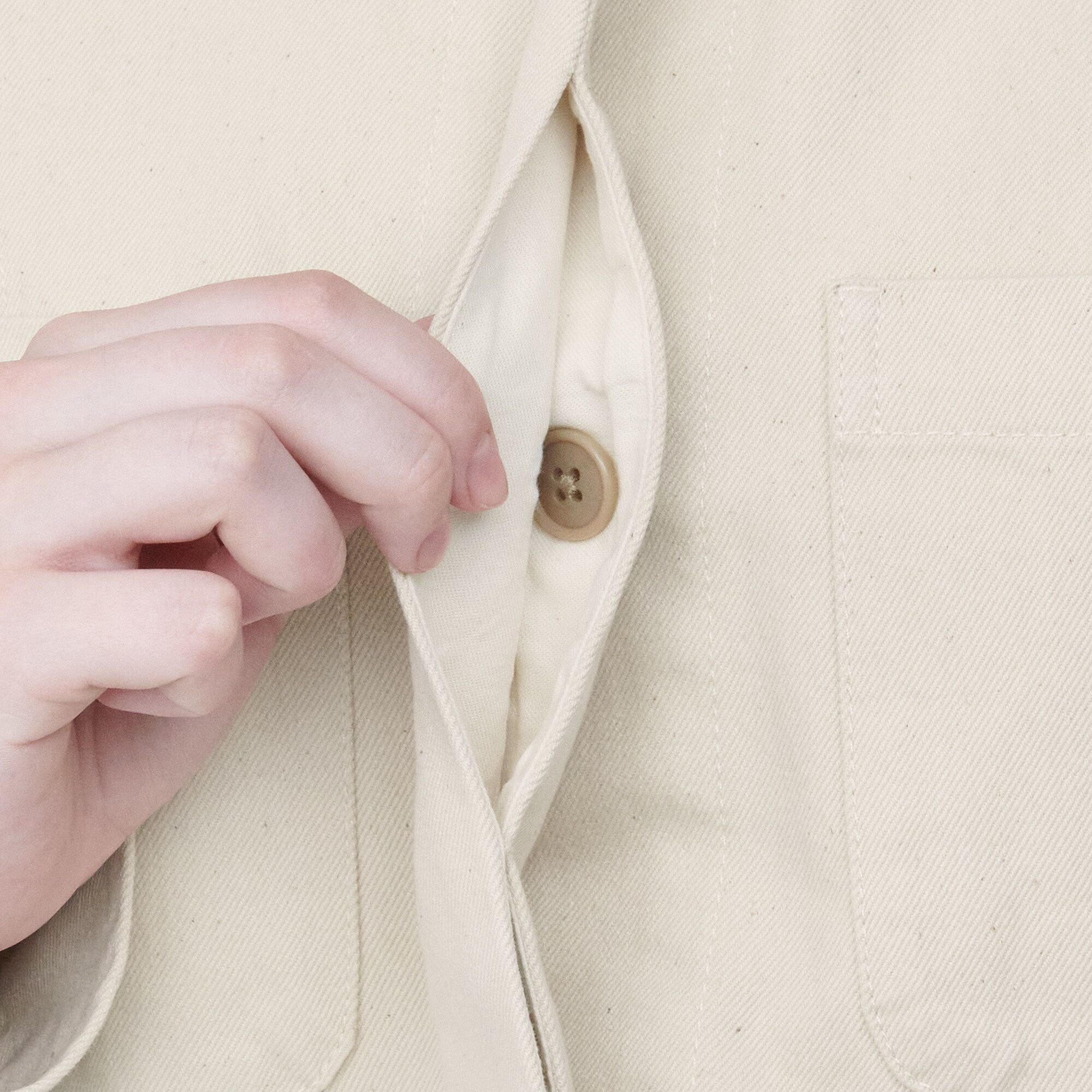 婦人　木の実から作ったカポック混シャツジャケット