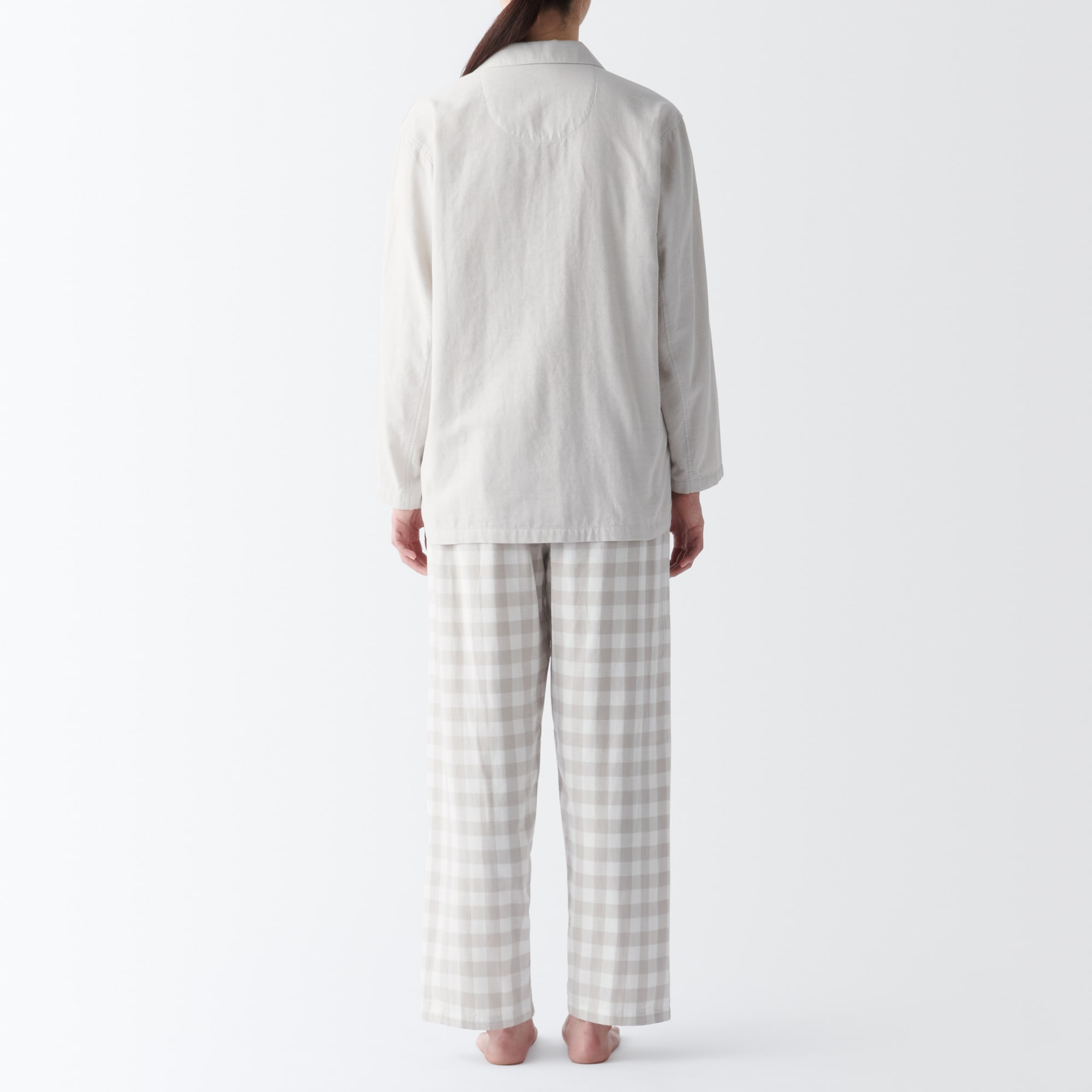 婦人　脇に縫い目のない　二重ガーゼパジャマ