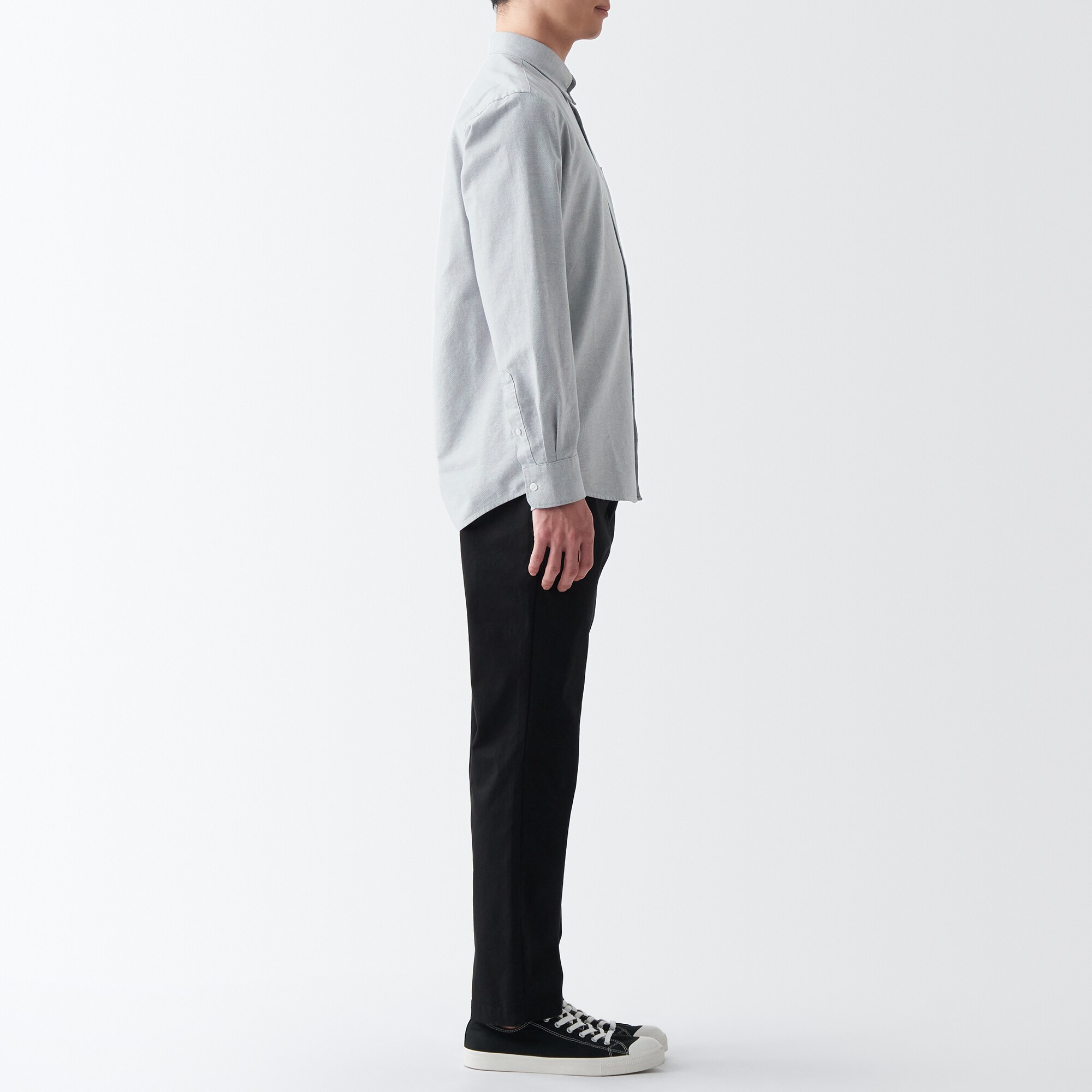 洗いざらしオックスボタンダウン長袖シャツ