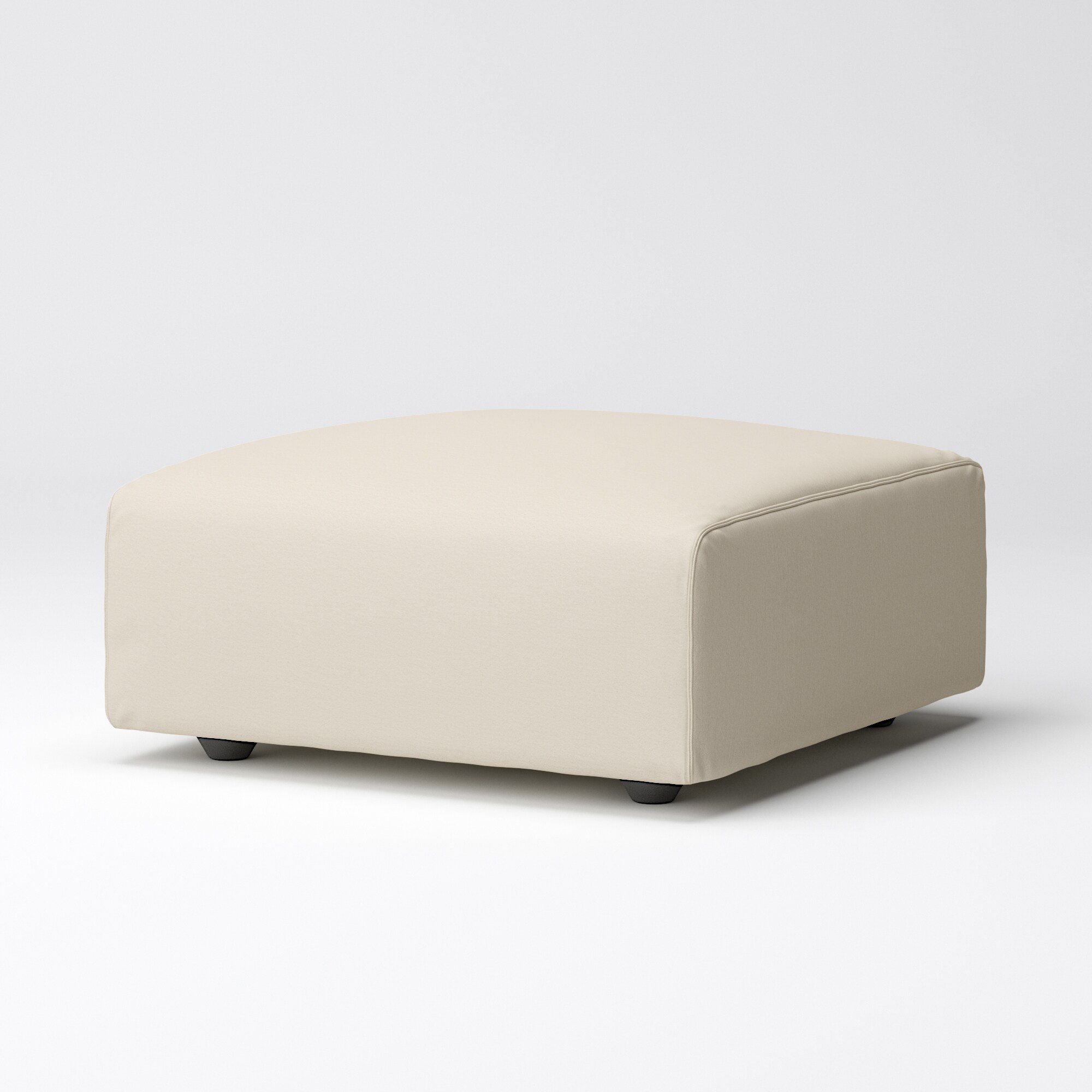 【カバー】洗いざらしの綿帆布ユニットソファオットマン・大・幅７７ｃｍ用カバー／生成