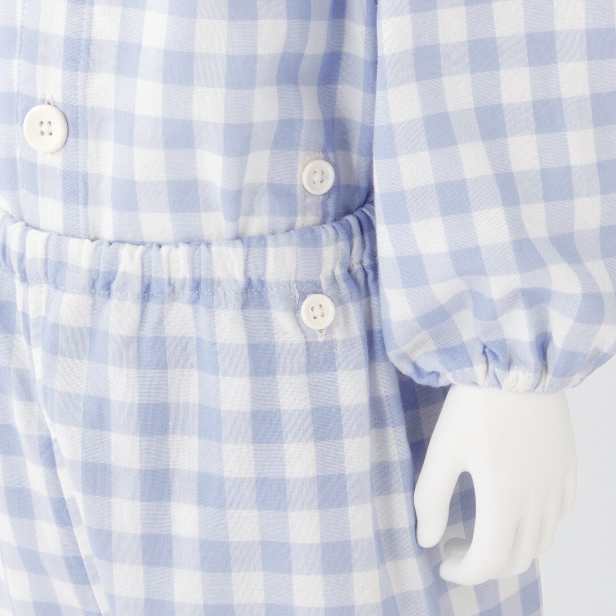 脇に縫い目のない　二重ガーゼお着替えパジャマ（ベビー）