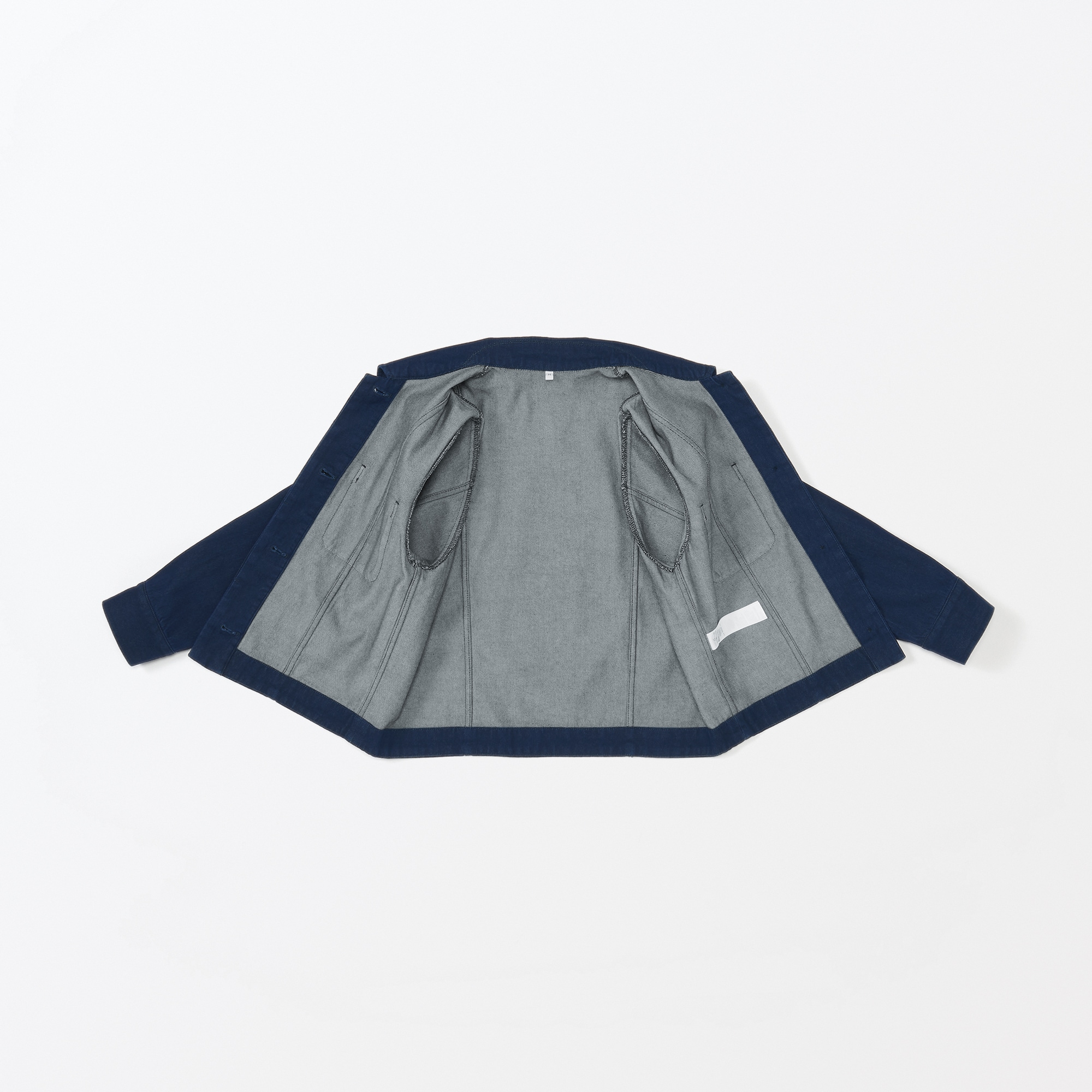 婦人　木の実から作ったカポック混デニムシャツジャケット