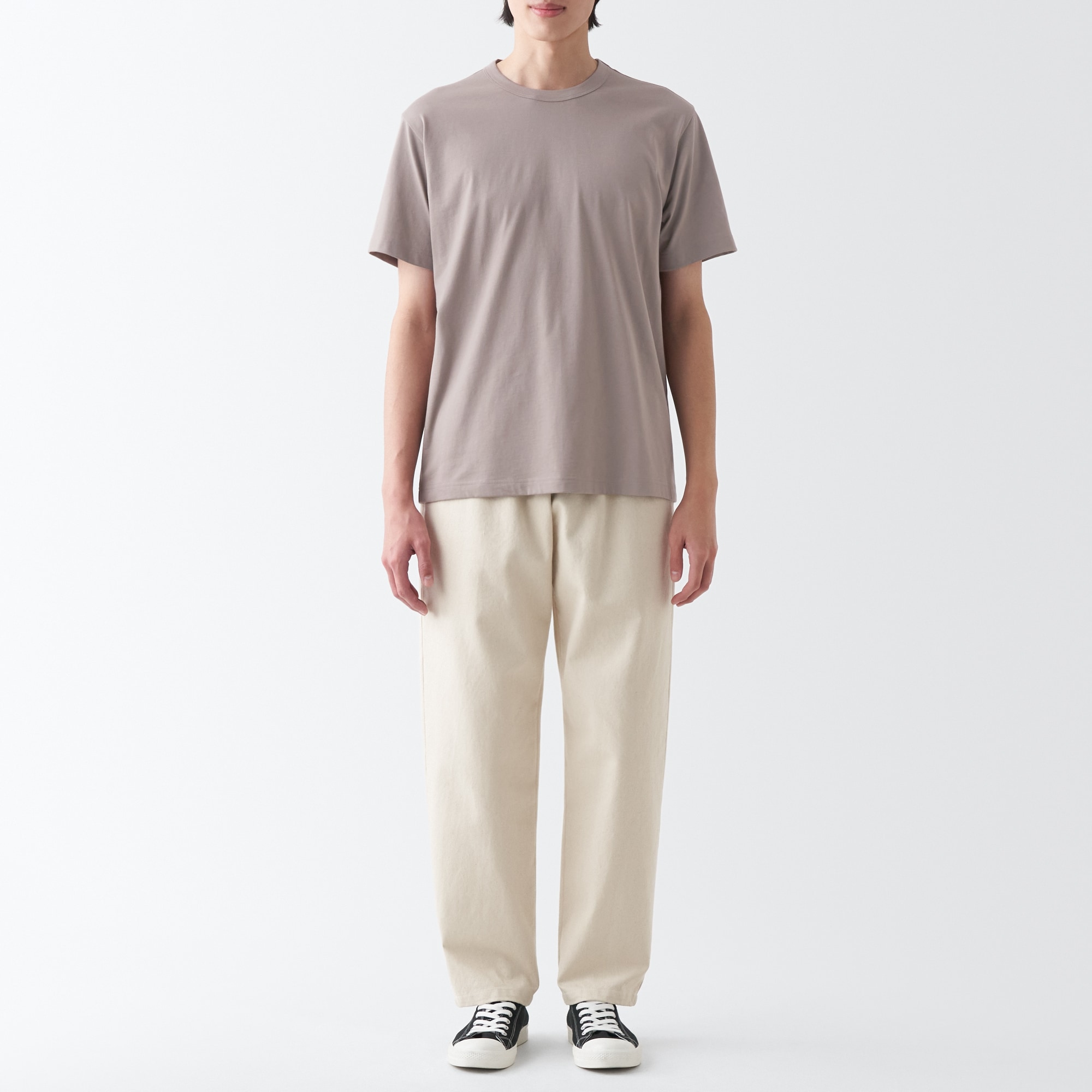 天竺編みクルーネック半袖Ｔシャツ