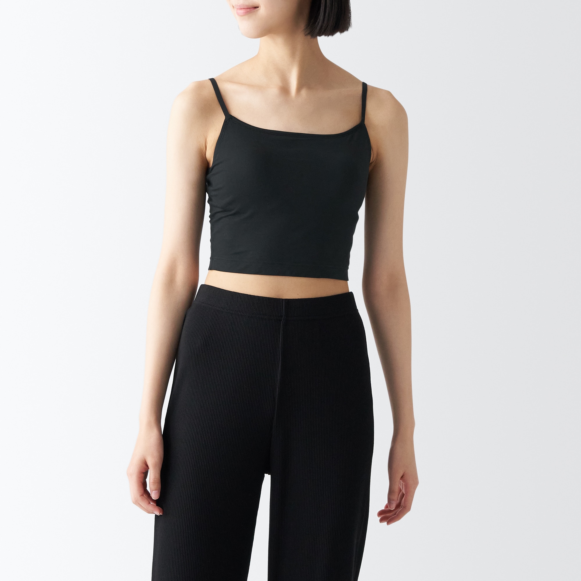 なめらかブラハーフ丈キャミソール