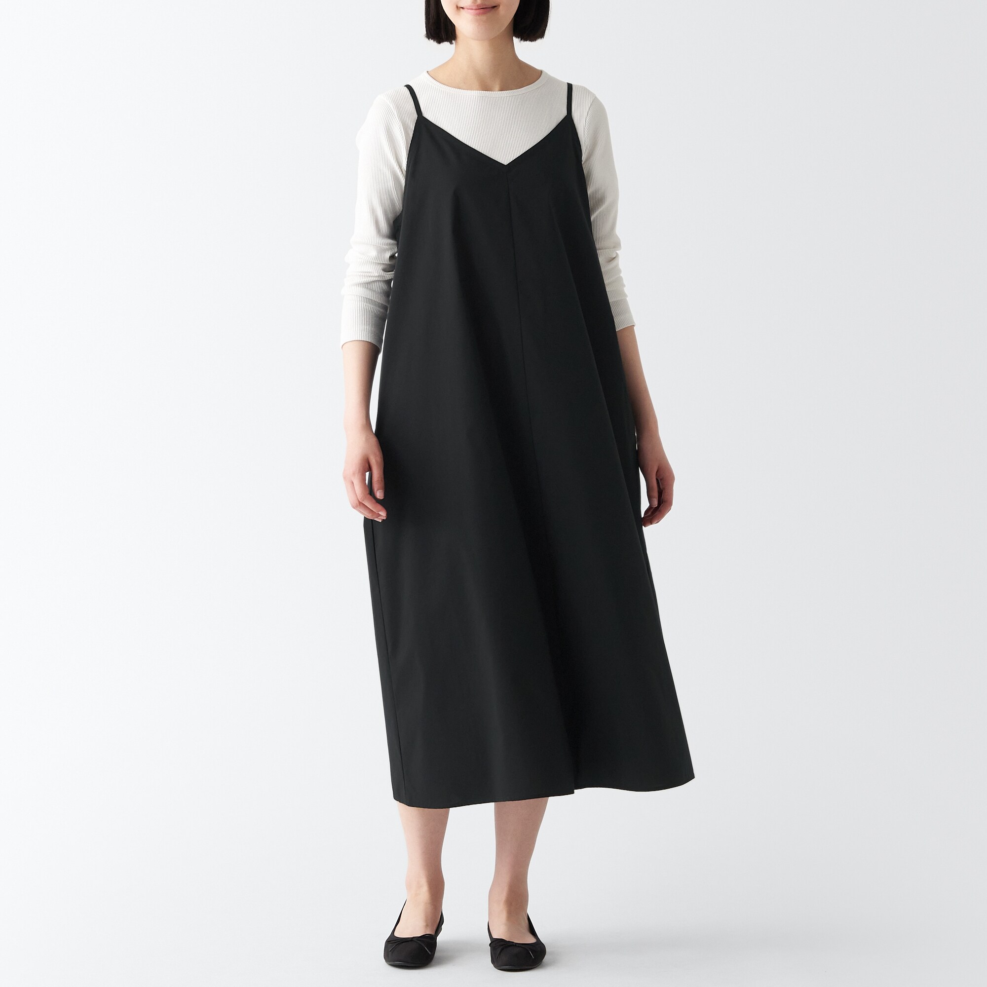 乾きやすいブロードキャミソールワンピース