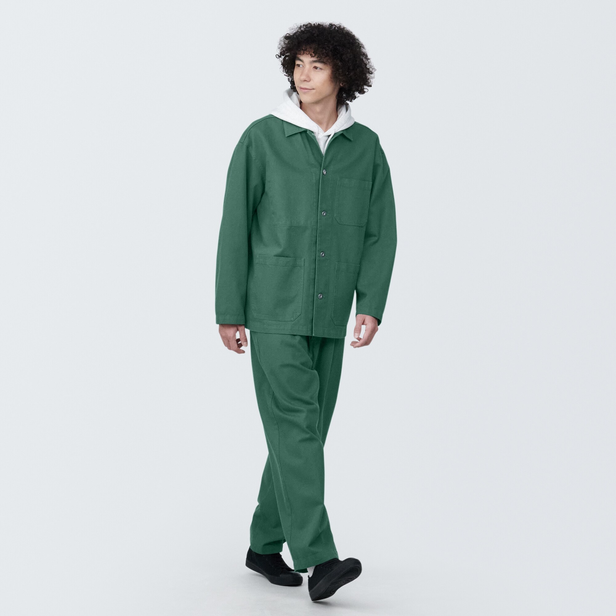 紳士　木の実から作ったカポック混　カバーオール