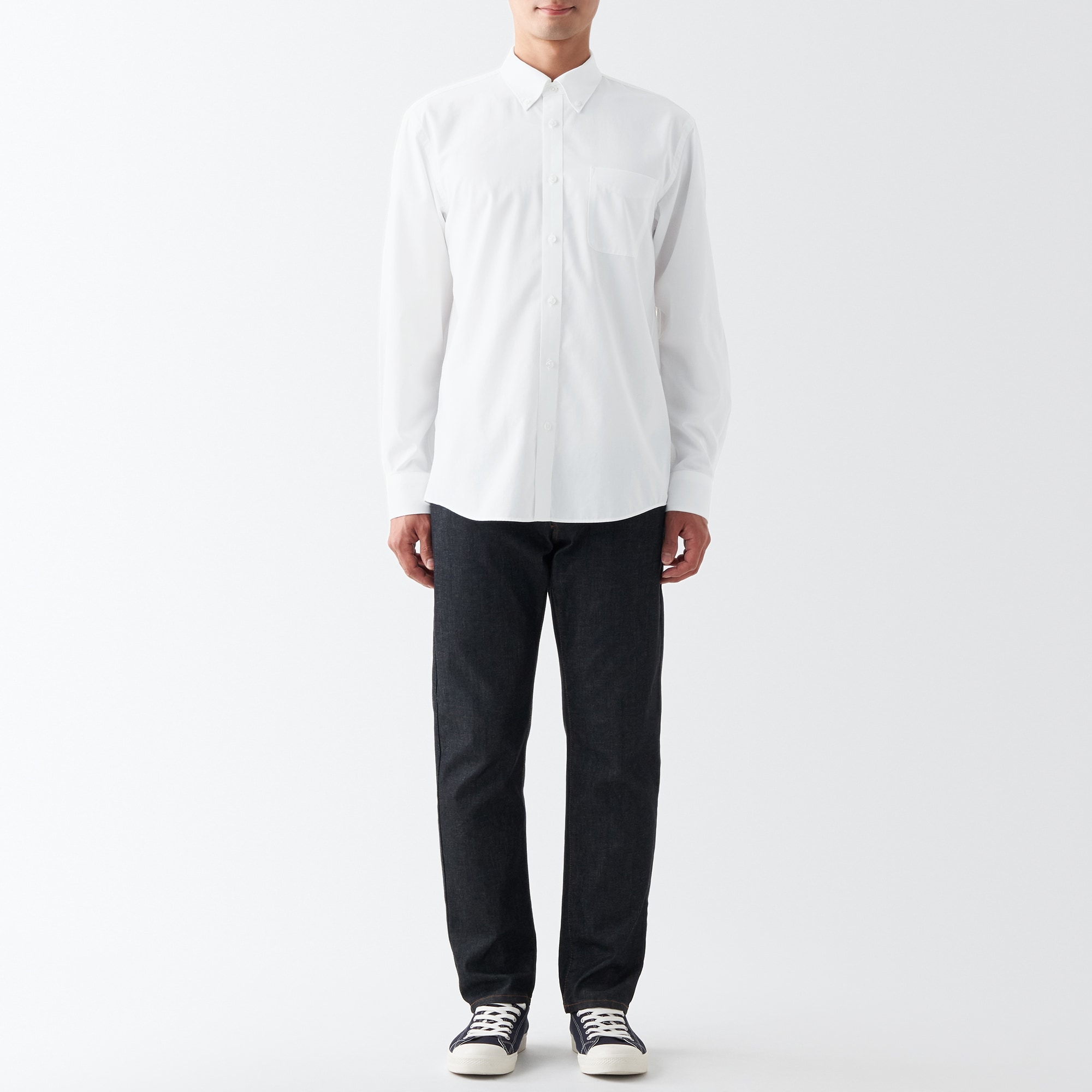 シワになりにくいボタンダウン長袖シャツ（数量限定）