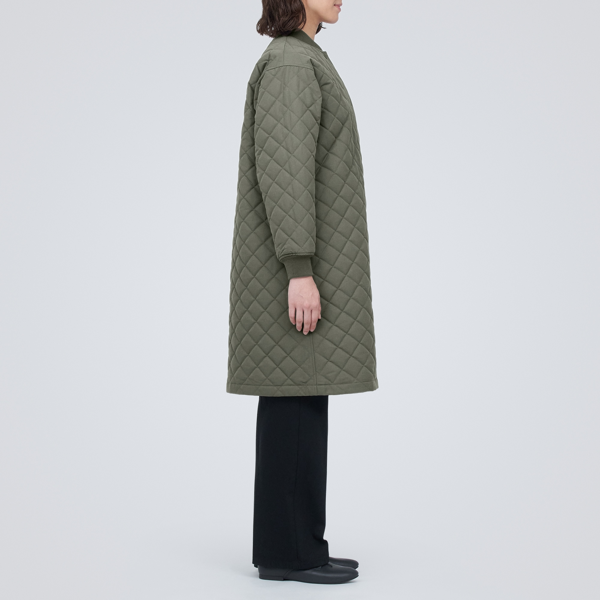 洗える　キルティングコート