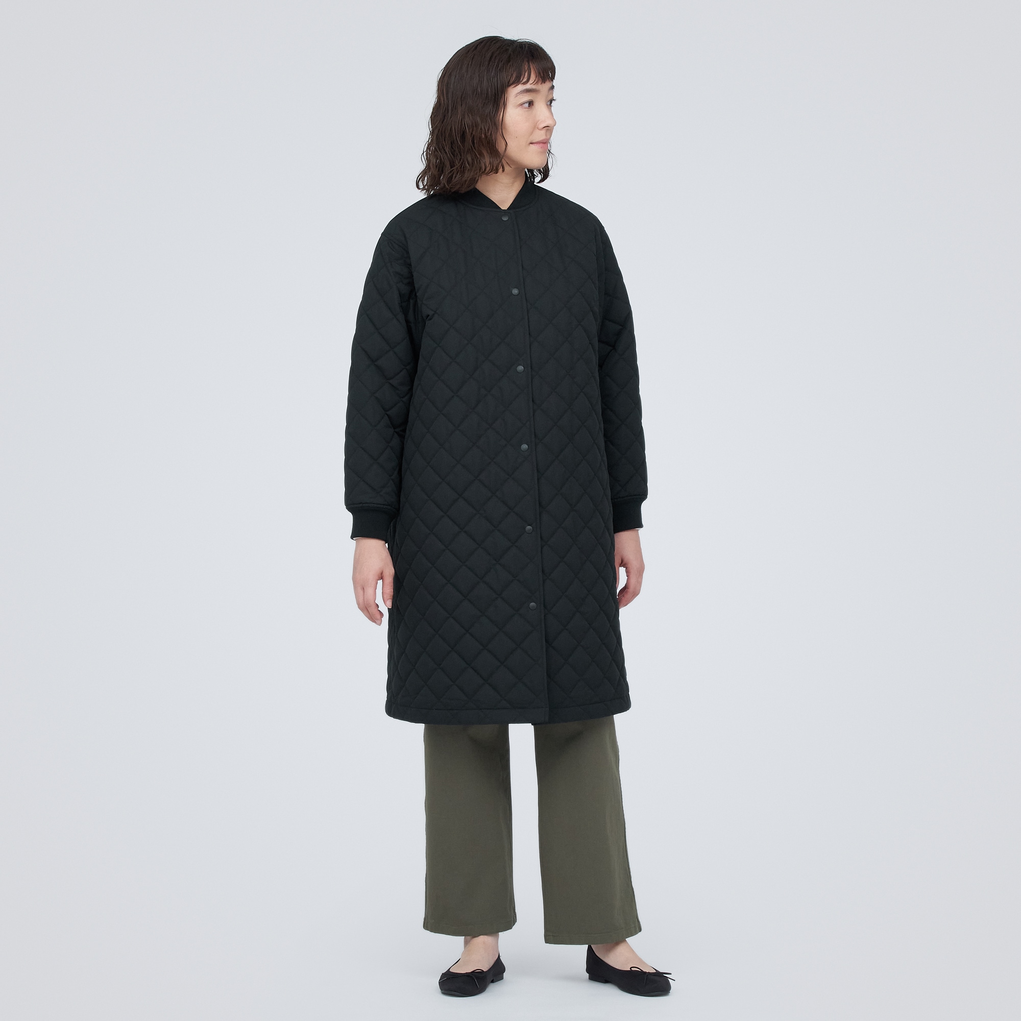 洗える　キルティングコート