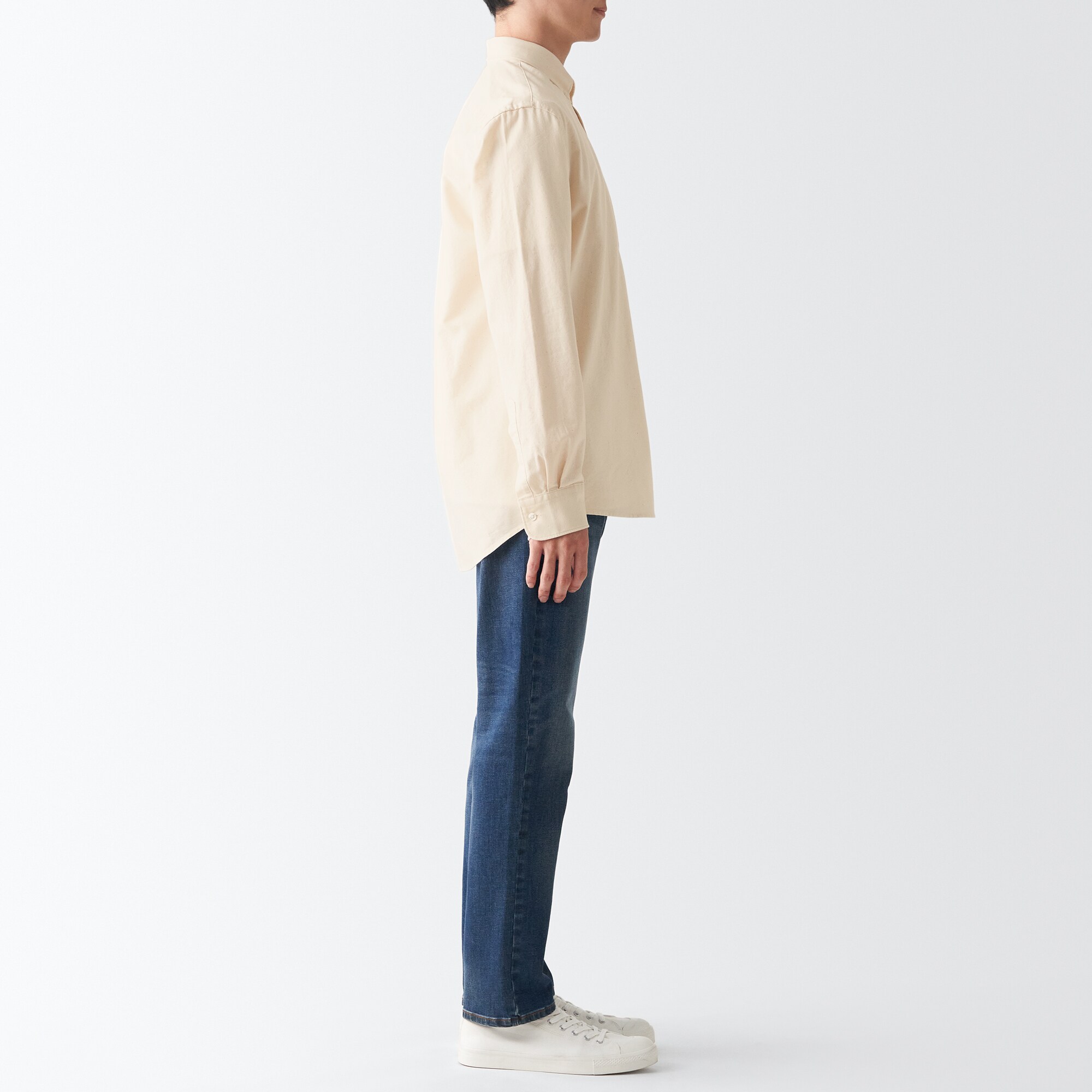 洗いざらしオックスボタンダウン長袖シャツ