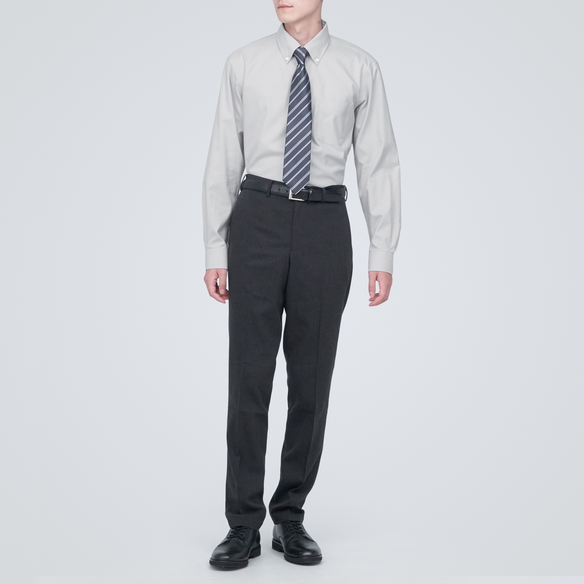 ノンアイロンビジネスボタンダウン長袖シャツ