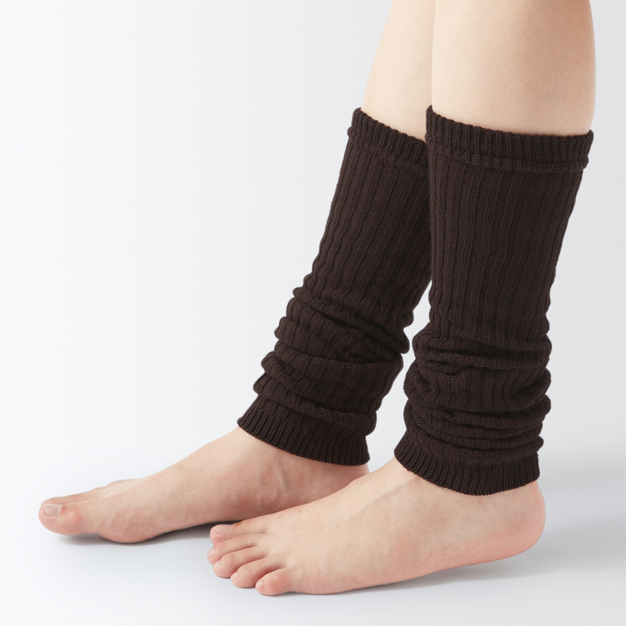 あったか綿　手にも使える　レッグウォーマー（ウール入り）