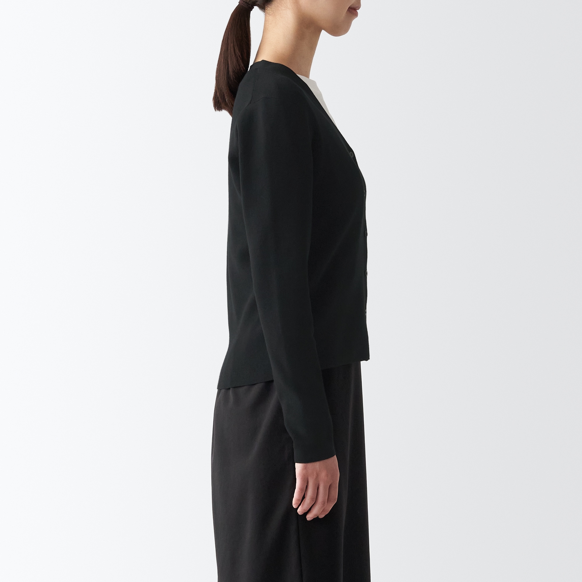 ＵＶカットリブ編みＶネックカーディガン