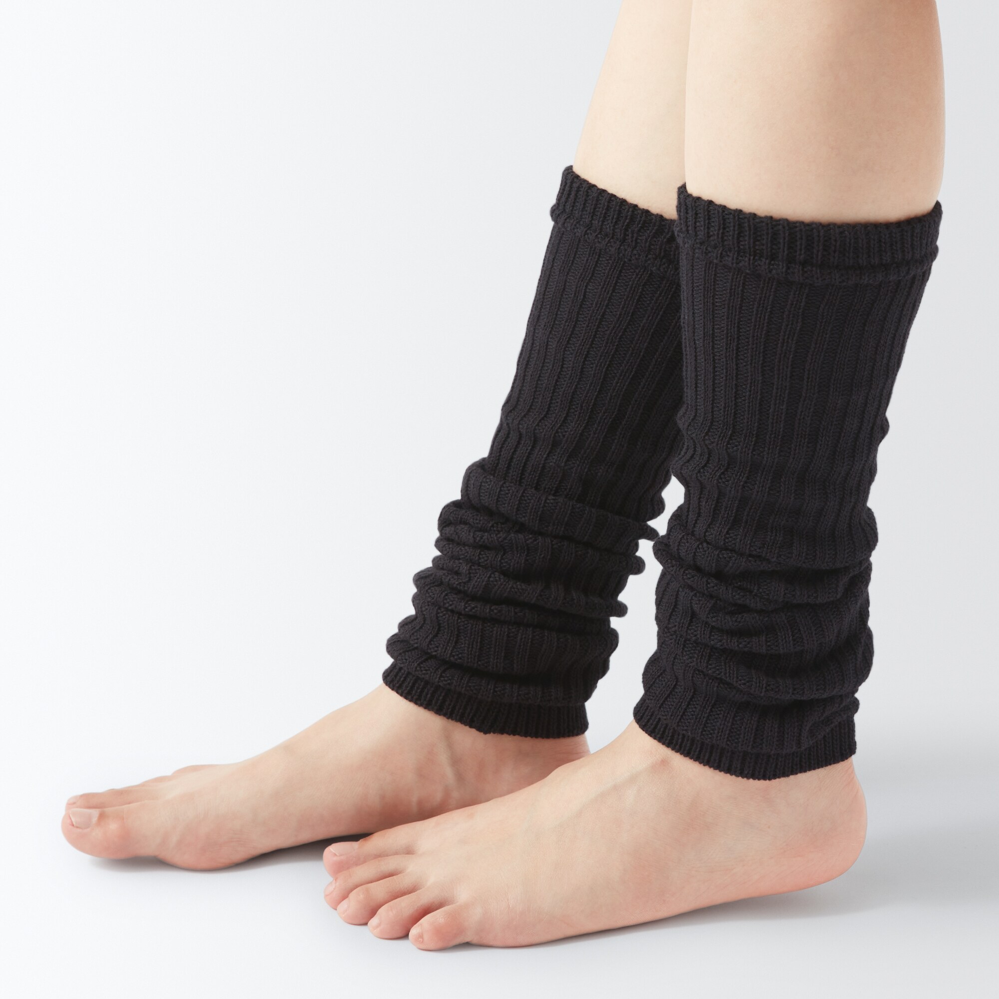 あったか綿　手にも使える　レッグウォーマー（ウール入り）