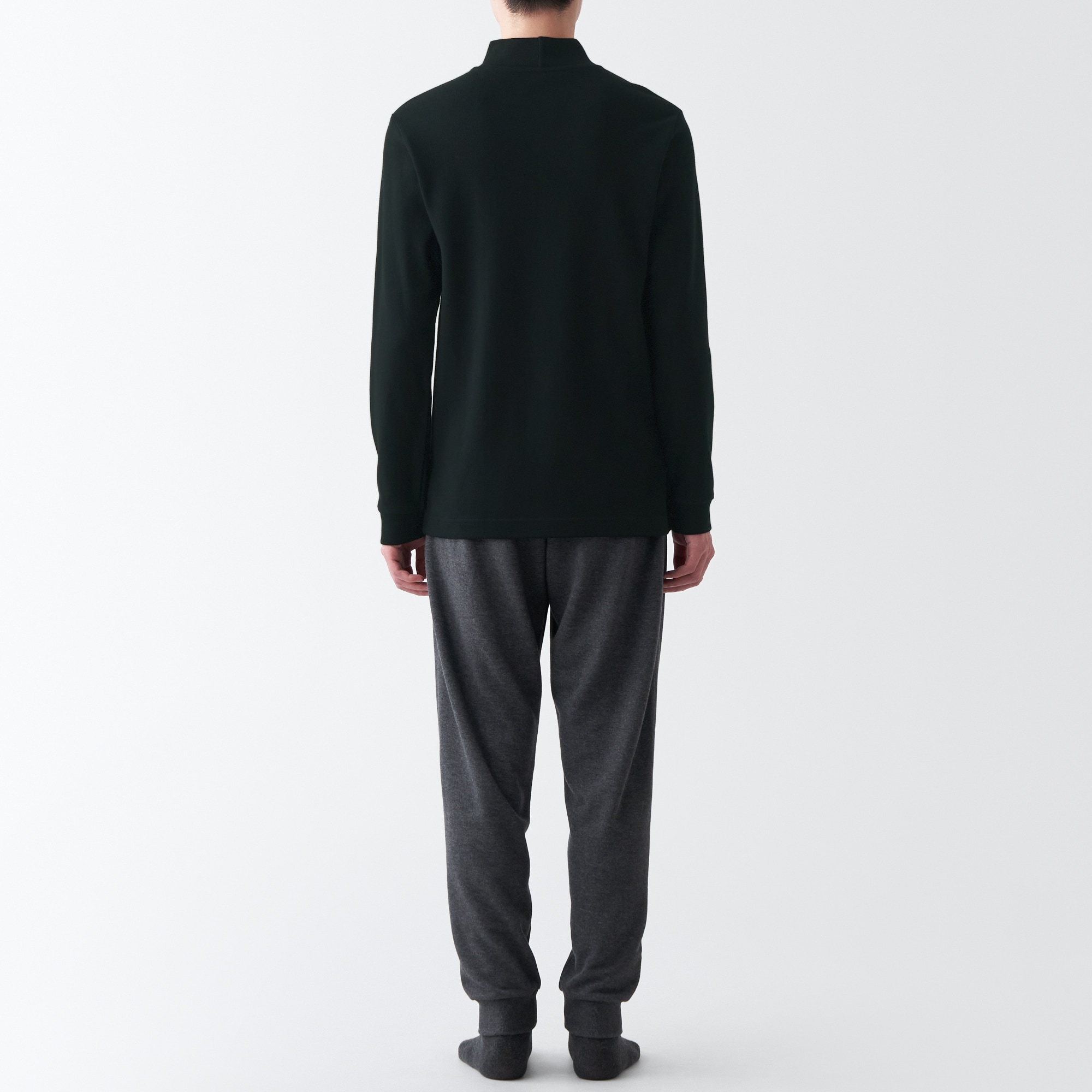 あったか綿　ウール　ハイネック長袖Ｔシャツ