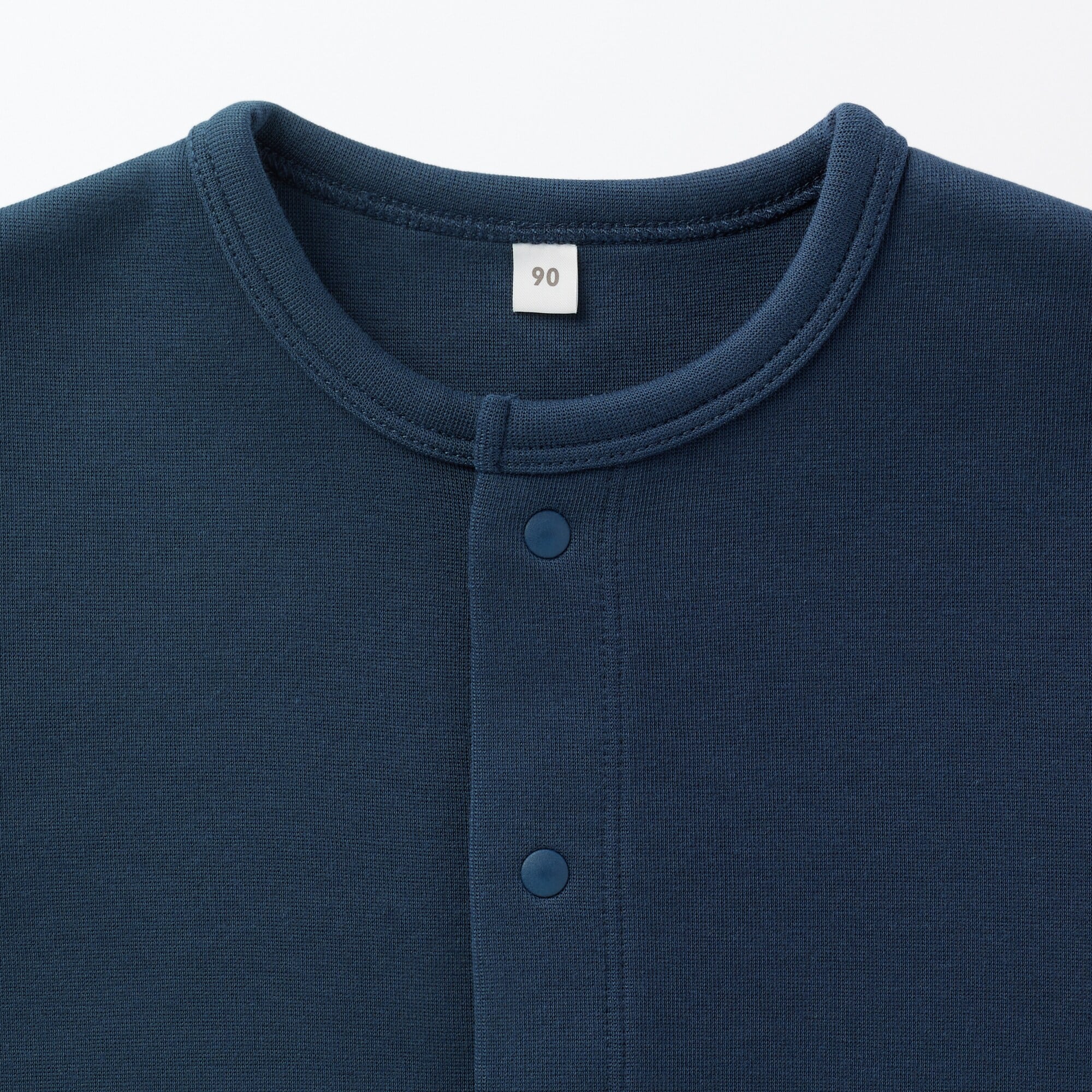 ベビー　二重編みスウェットスナップカーディガン