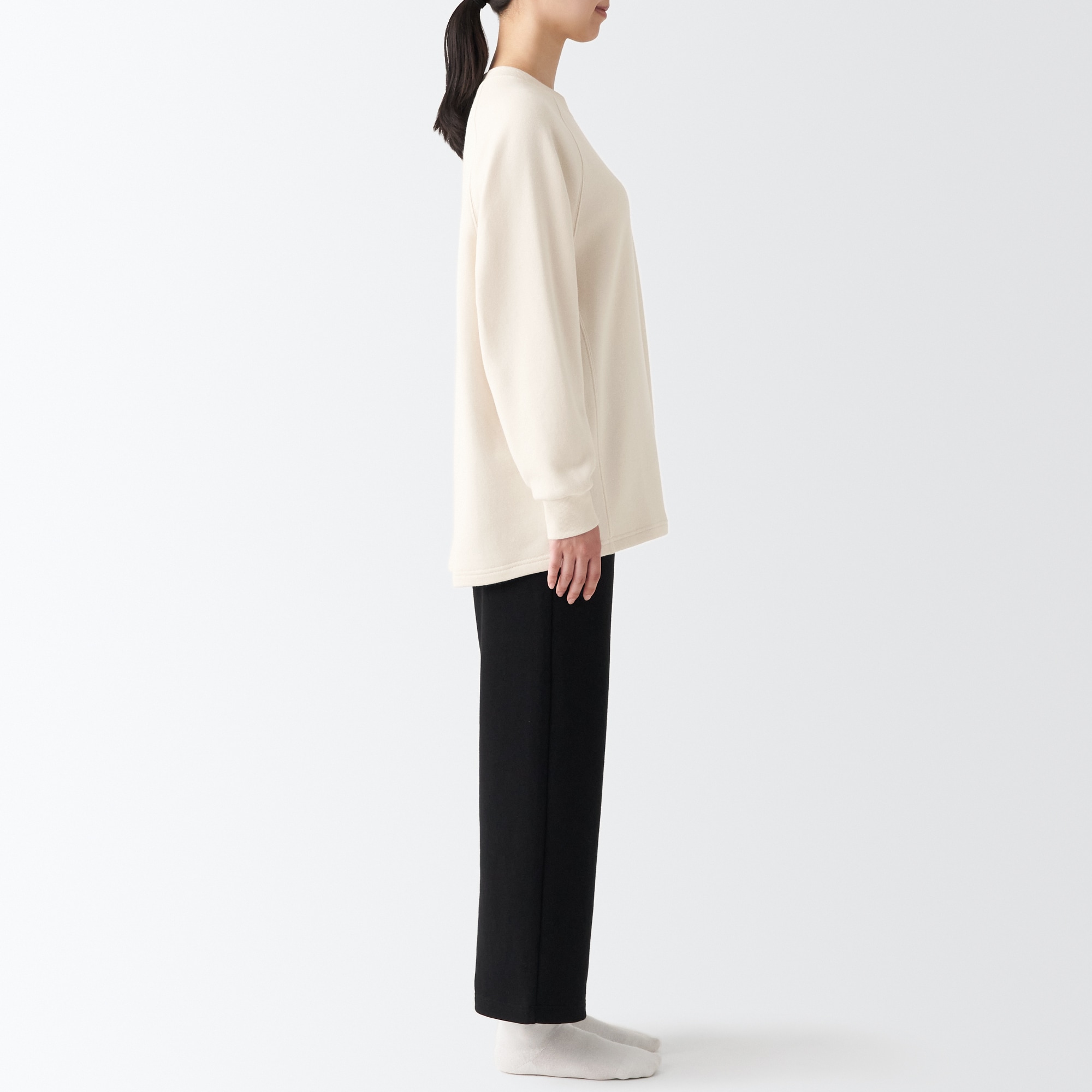 ストレッチスウェットオーバーサイズプルオーバー