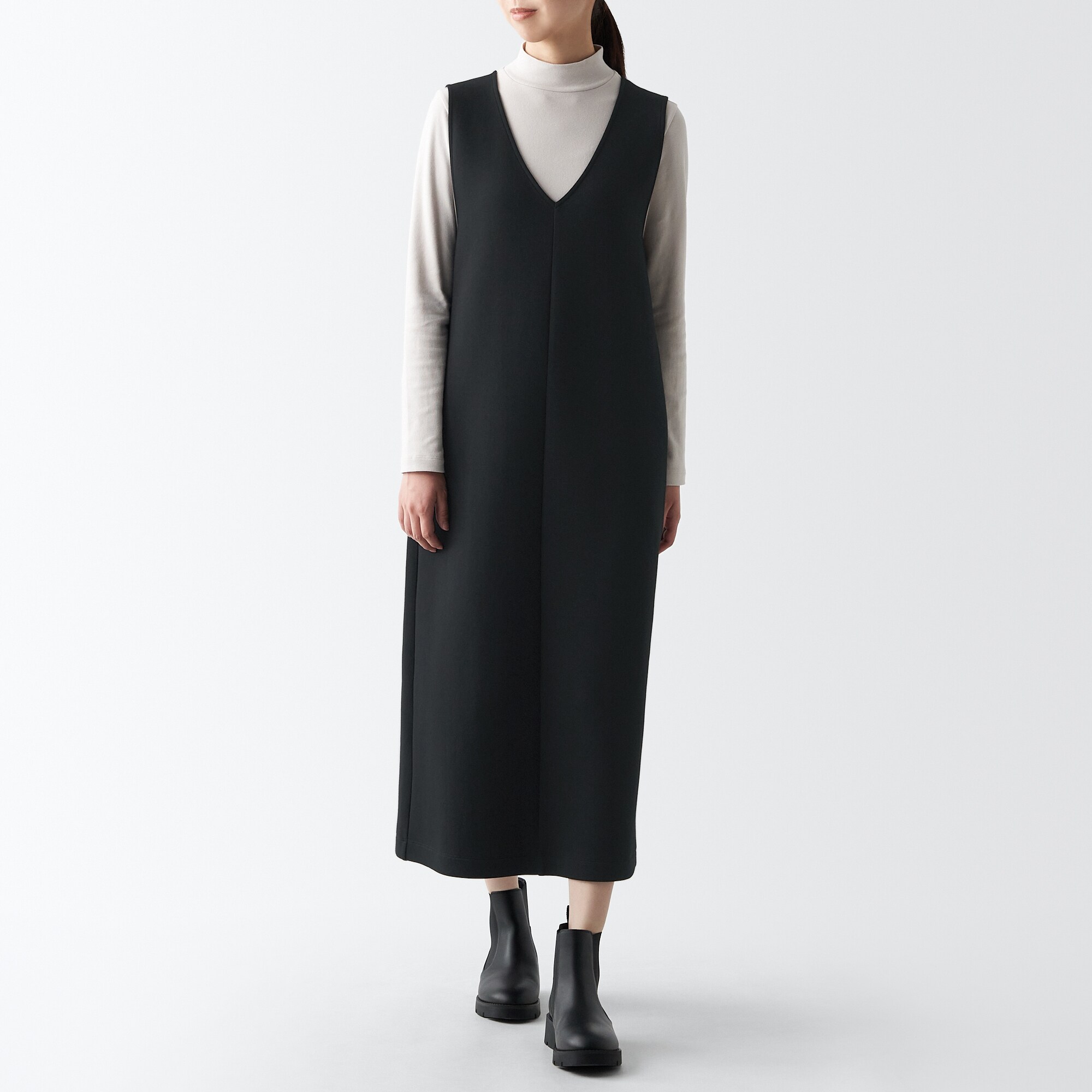 二重編みスウェットジャンパースカート