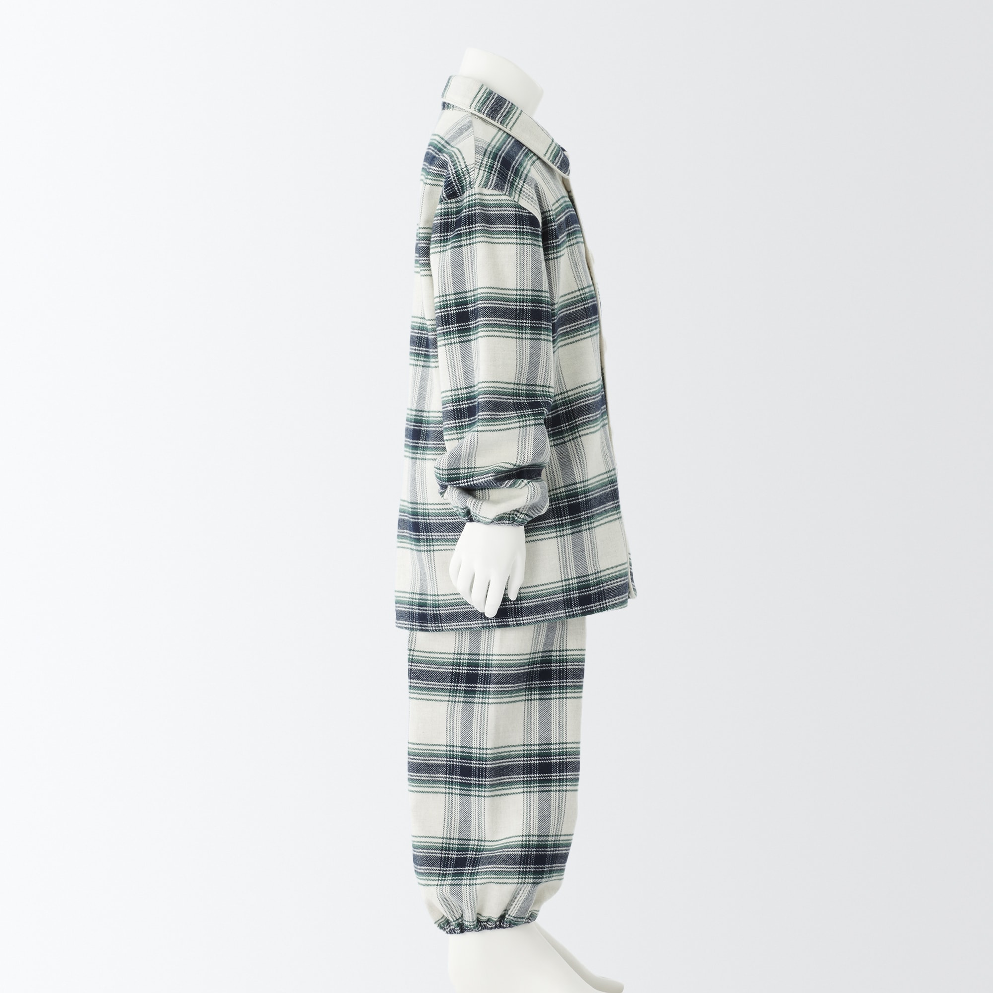 脇に縫い目のない　フランネル　パジャマ（キッズ）