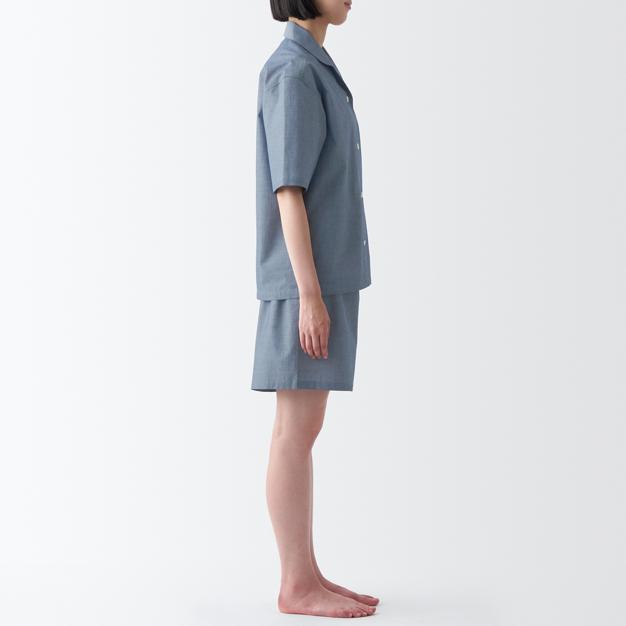 綿ブロード　半袖パジャマ