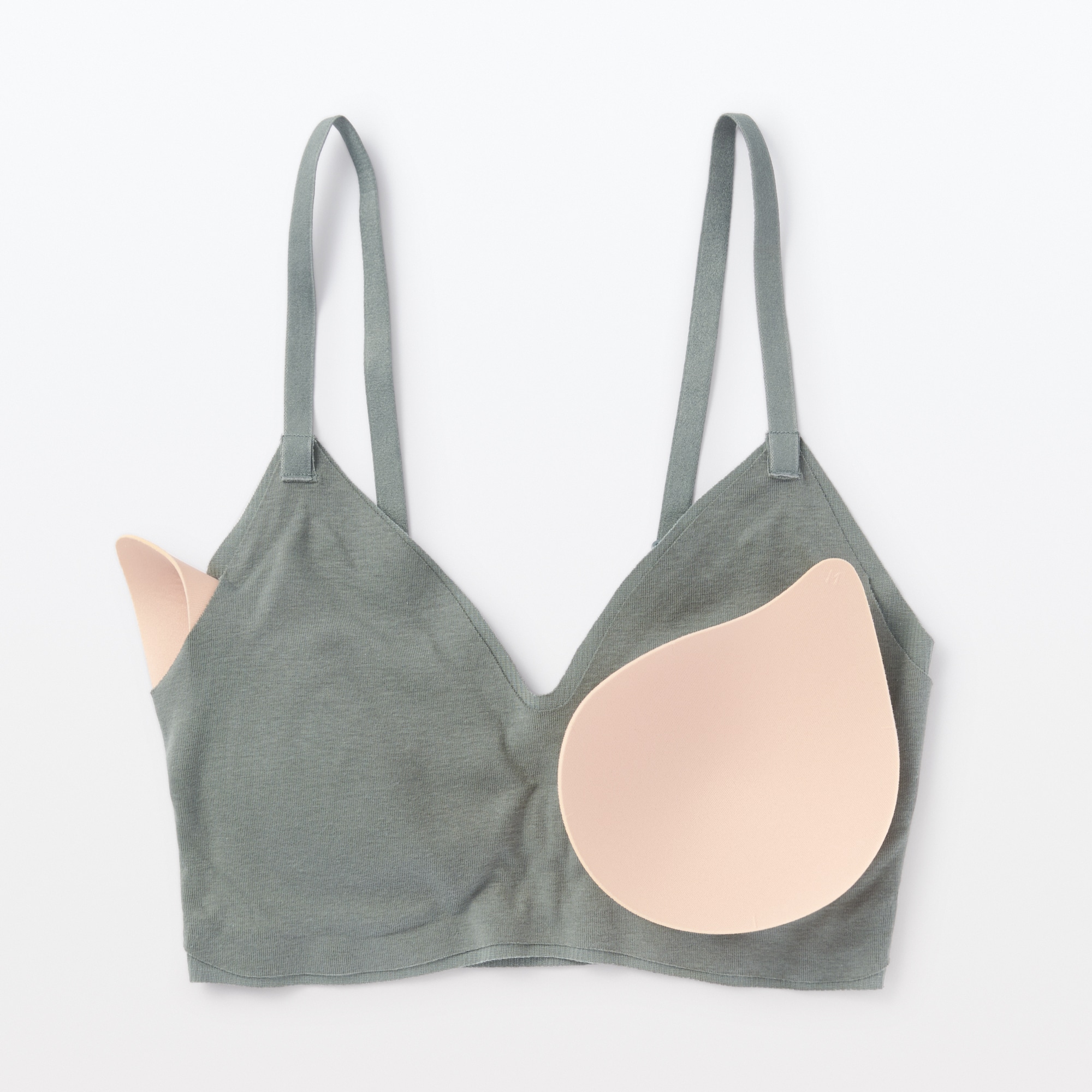 肌あたりがやさしいリブブラジャー