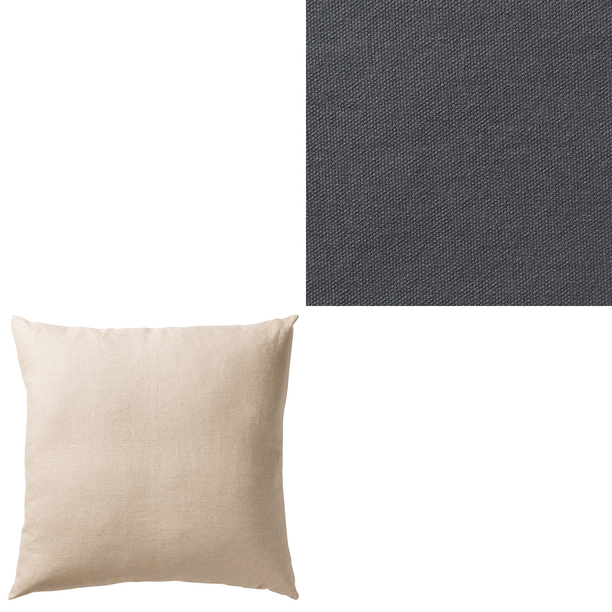 【カバー】洗いざらしの綿帆布ユニットソファ・羽根クッション用カバー／生成