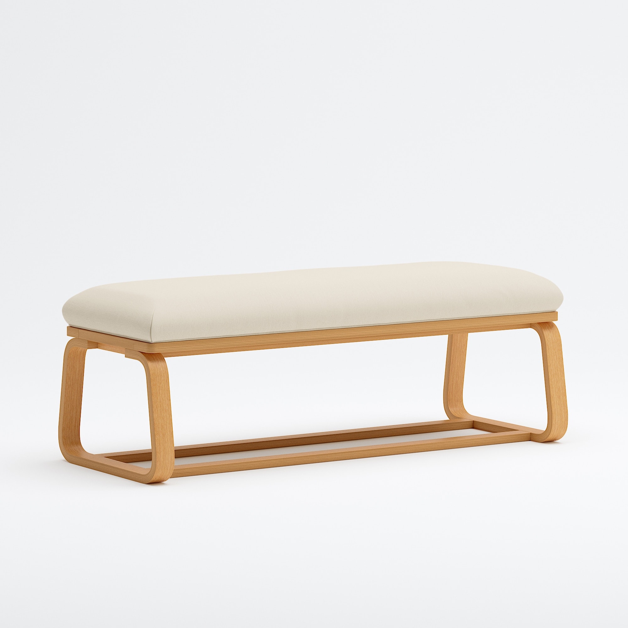 【カバー】リビングでもダイニングでもつかえる　洗いざらしの綿帆布　ベンチ・１用カバー