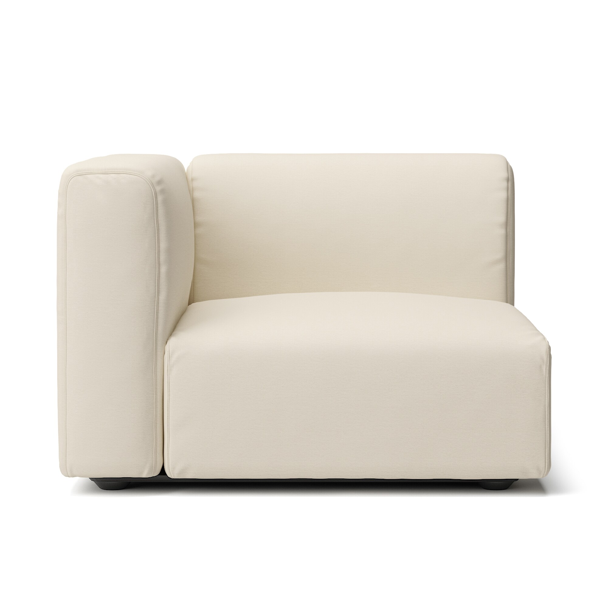 【カバー】洗いざらしの綿帆布ユニットソファアーム付・大・幅９８ｃｍ用カバー／生成