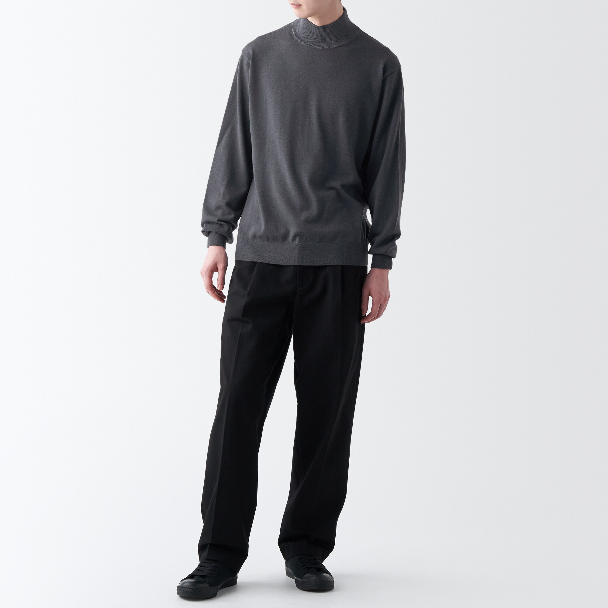 洗えるウールハイゲージハイネックセーター