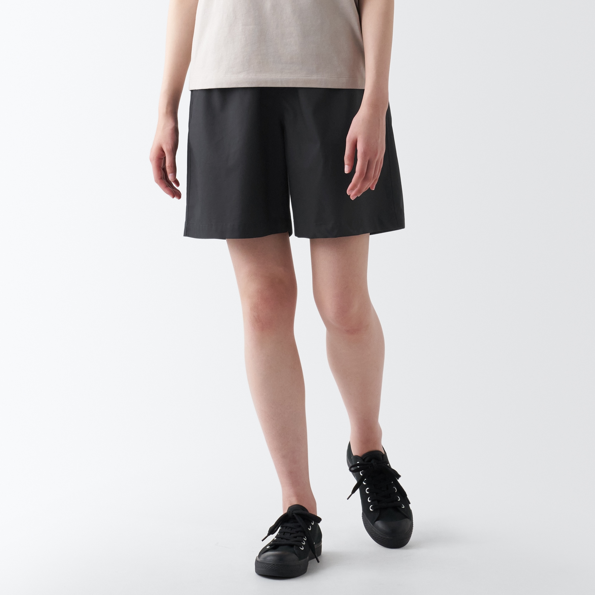 洗いざらしブロードショートパンツ