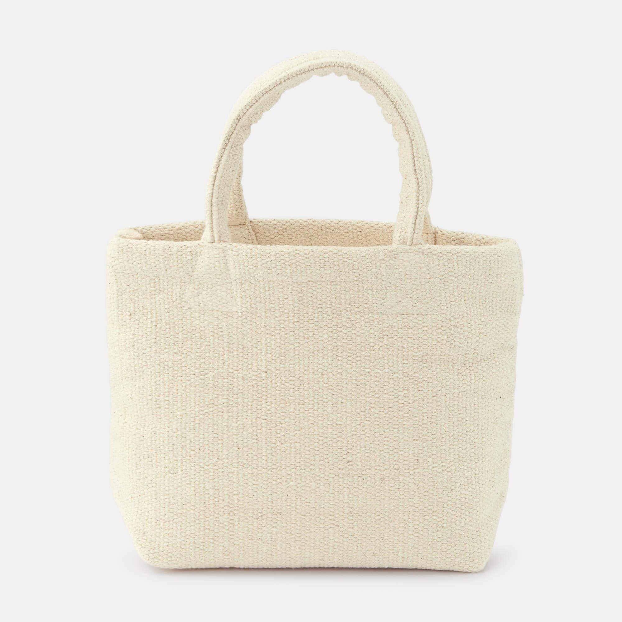 インドの手織り　ミニトートバッグ