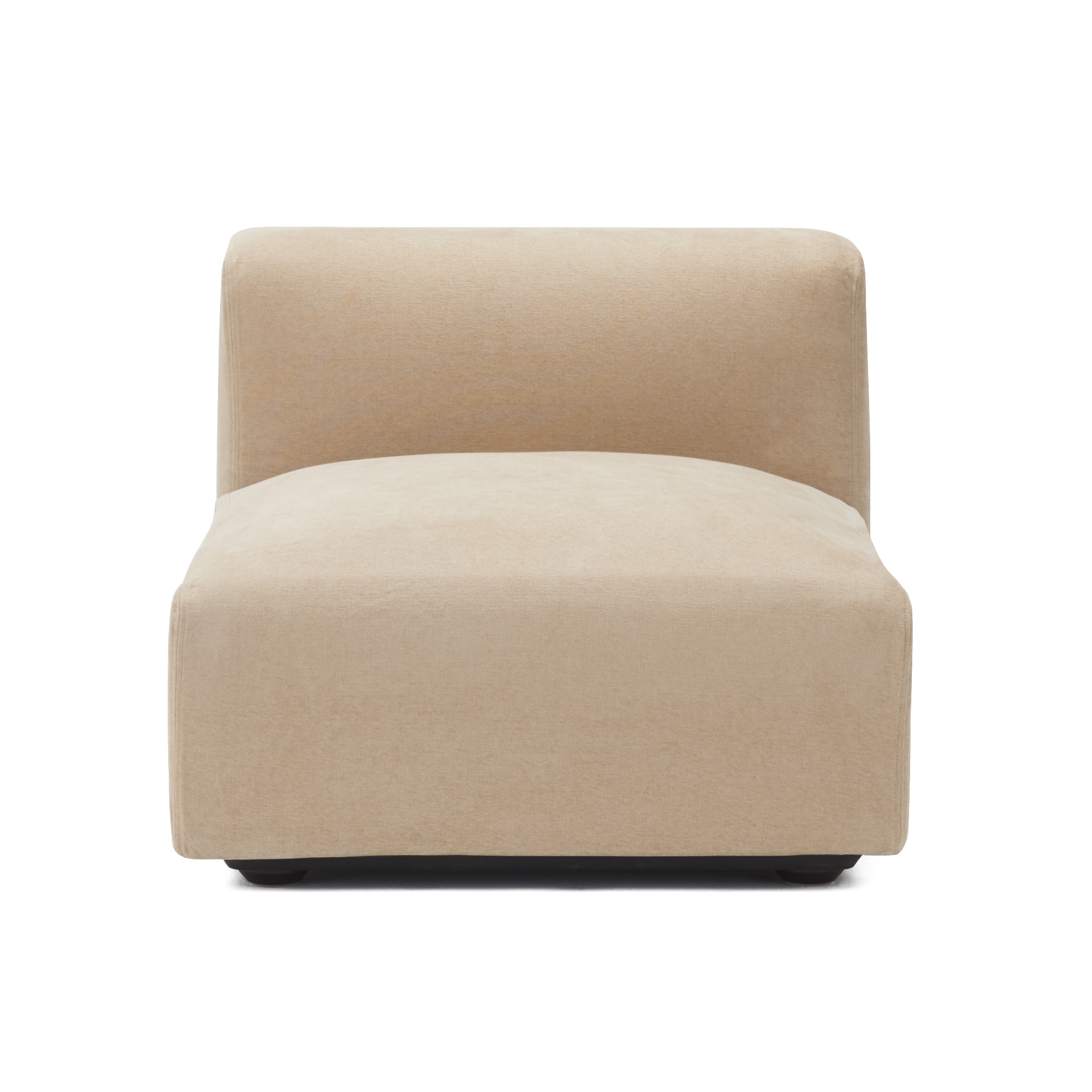 【カバー】綿シェニールユニットソファアームレス・大・幅７７ｃｍ用カバー／ライトグレー