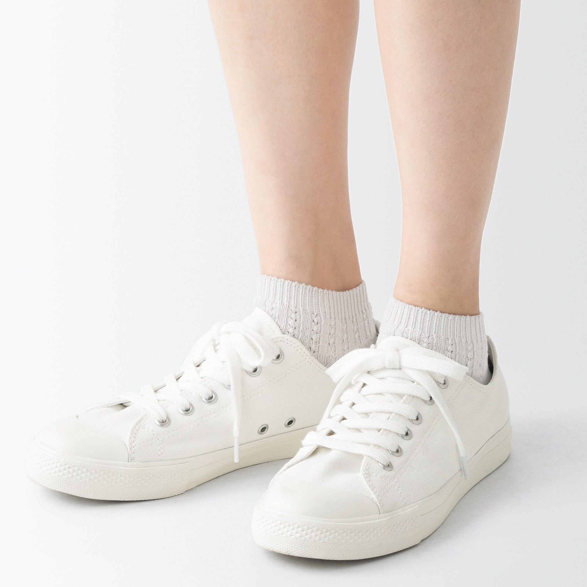 足なり直角　柄編みスニーカーイン（婦人・えらべる）