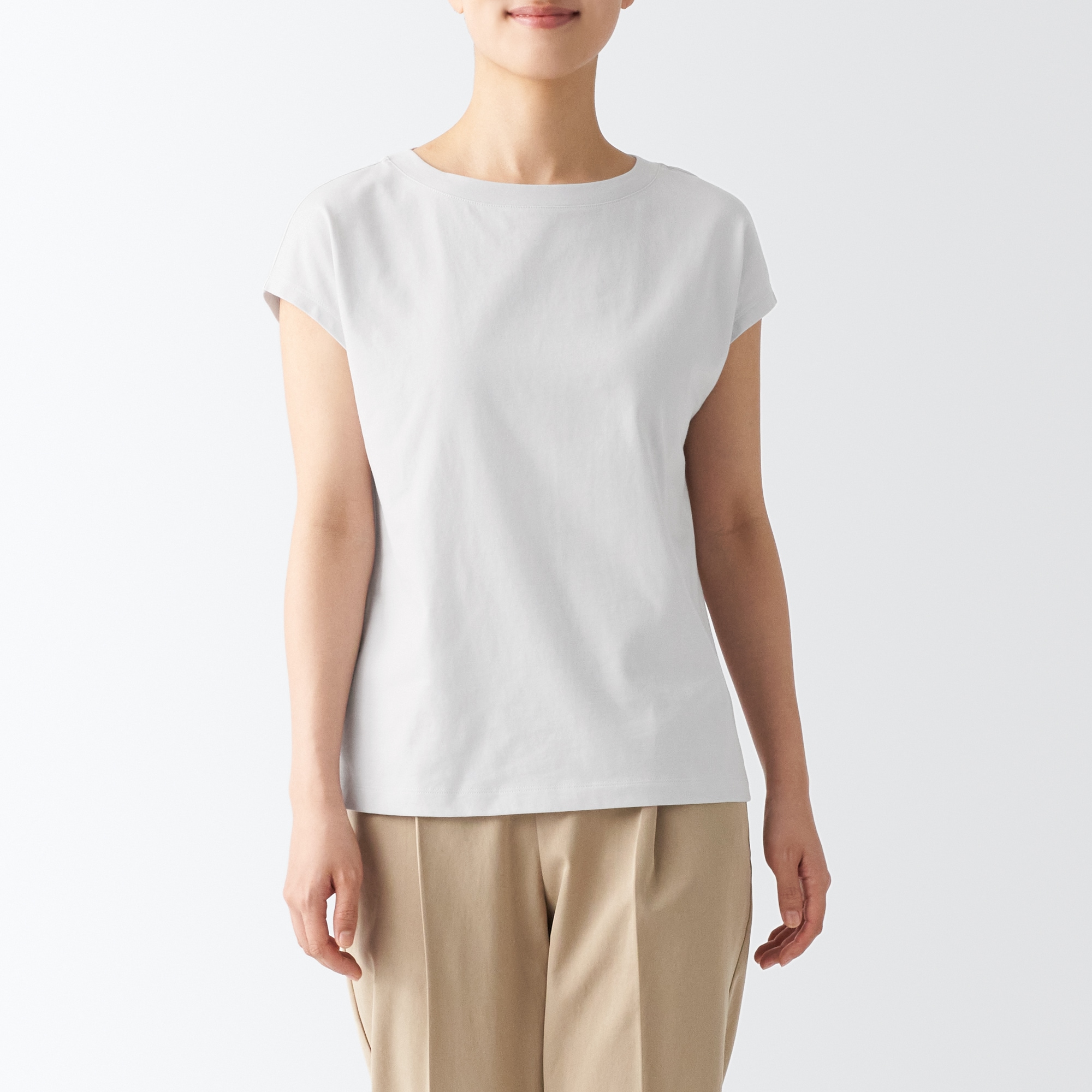 天竺編みフレンチスリーブＴシャツ