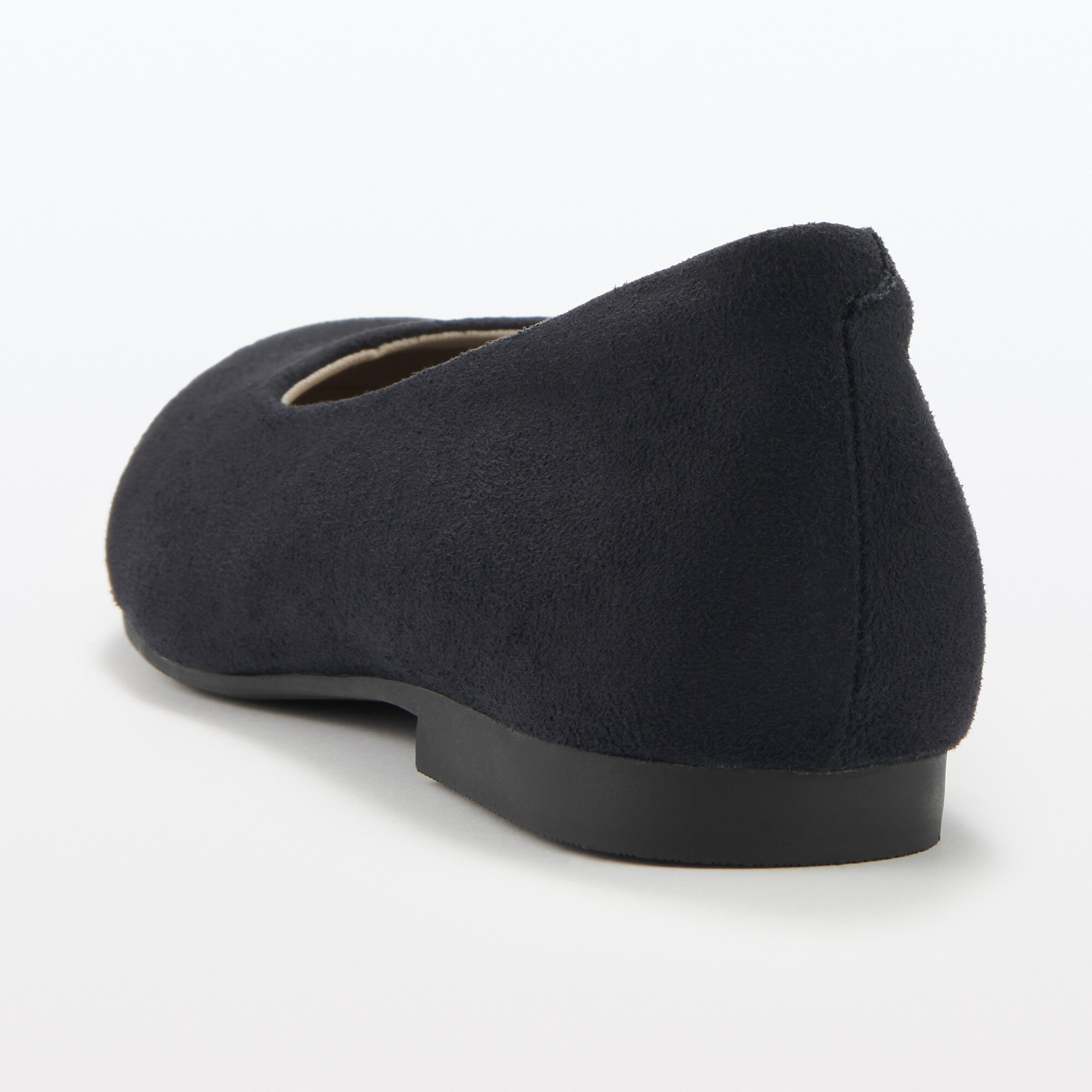 婦人　疲れにくい　起毛フラットシューズ